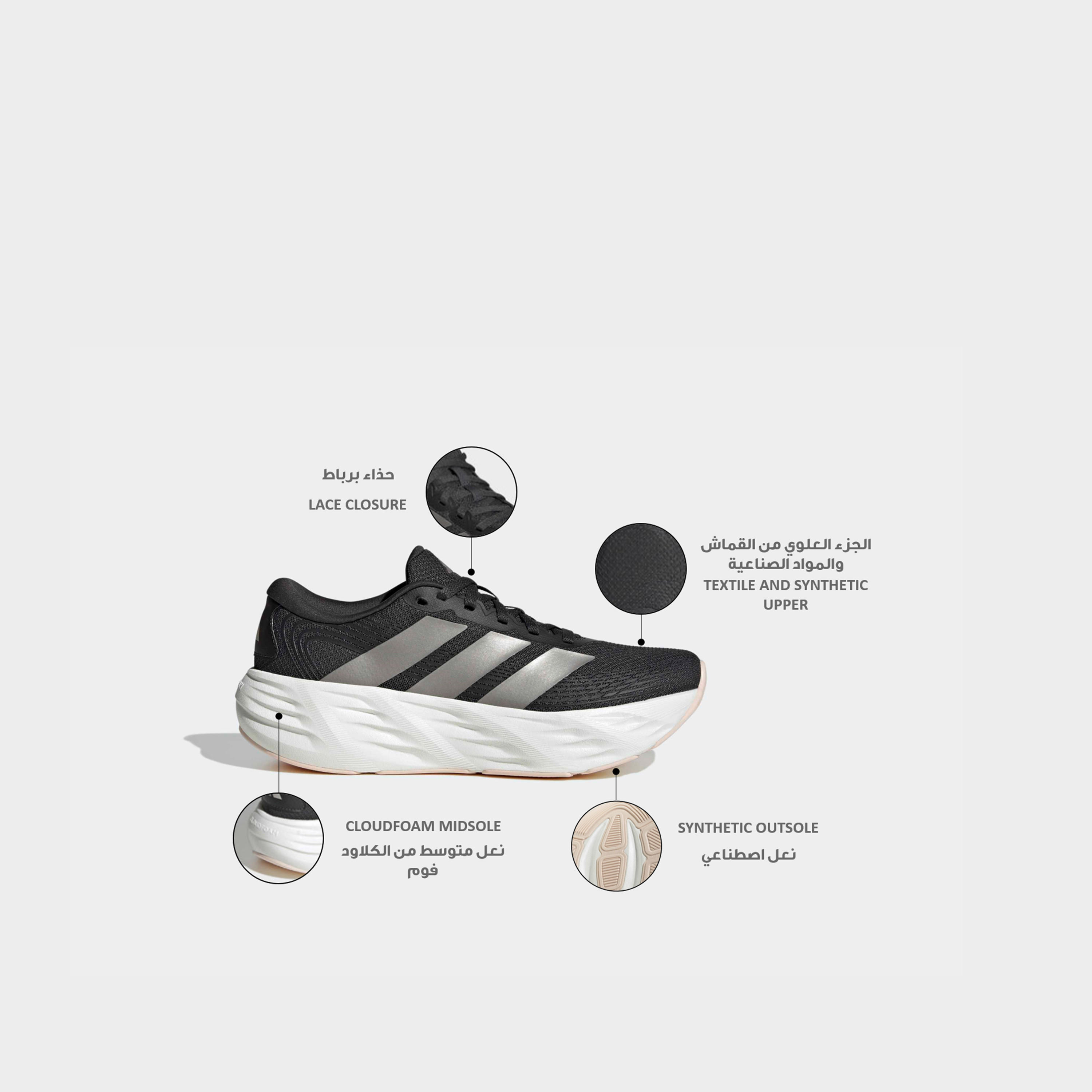 حذاء جري برباط إغلاق جالاكسي 8 كلاود فوم للنساء من أديداس-sports-women-shoes-image-2
