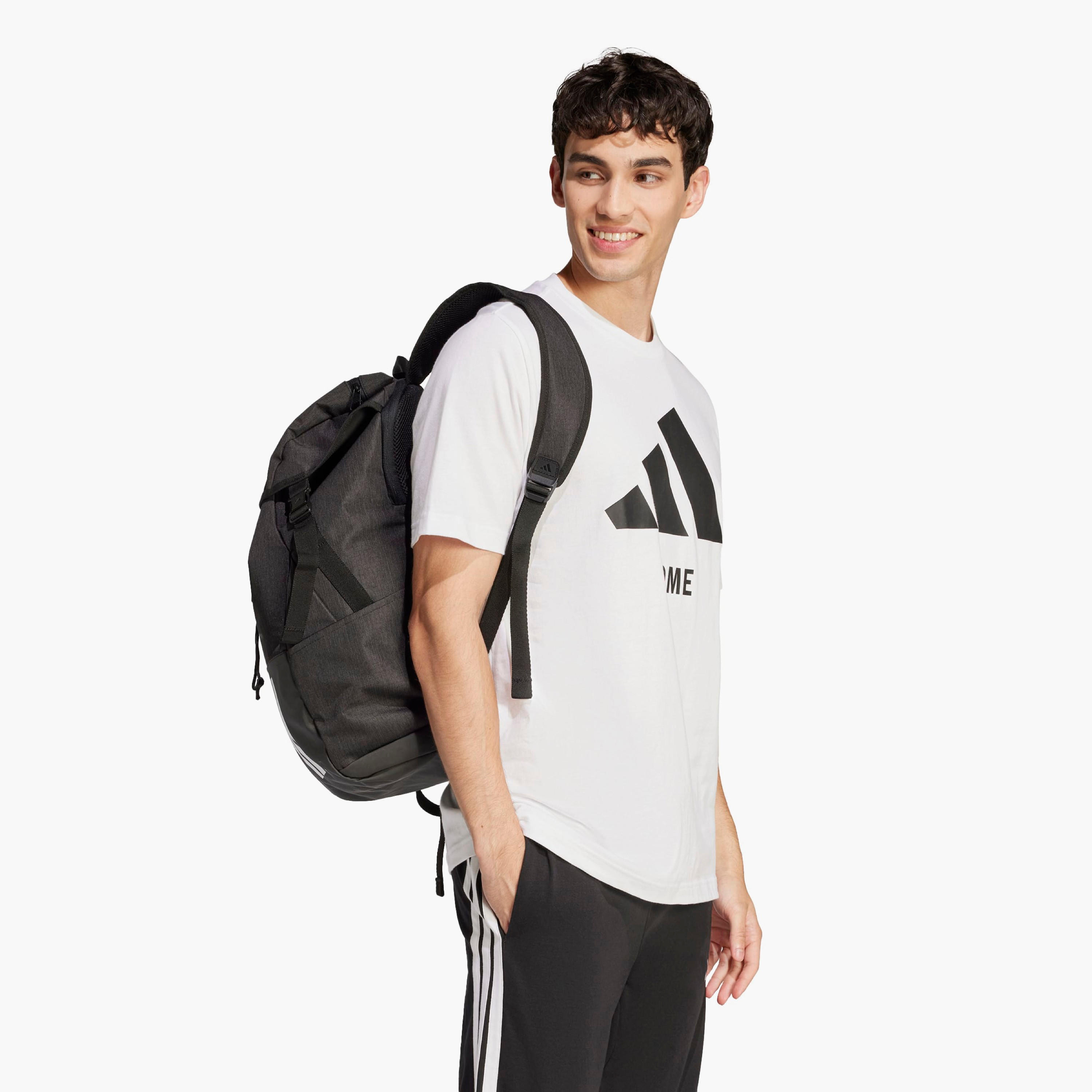 adidas Logo Print School Backpack with Shoulder Straps and Side Release Buckle Closure -16x30x50 cm-school-bagsandbackpacks-backpacks-image-5