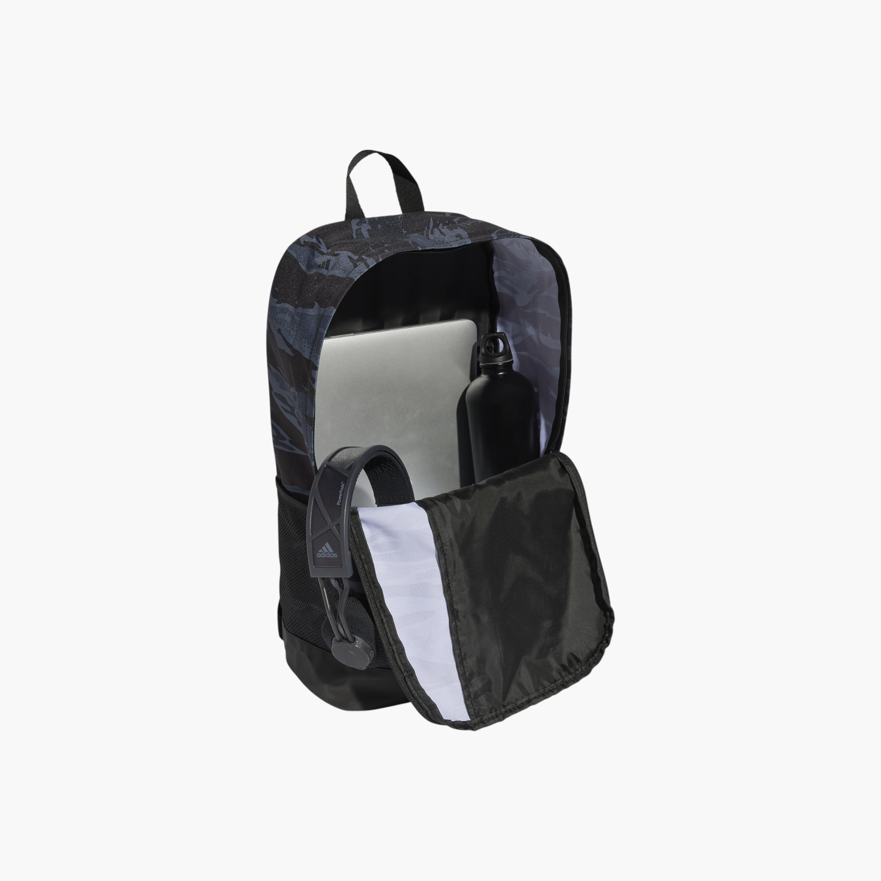 adidas Logo Print School Backpack with Adjustable Shoulder Straps and Zip Closure-boys-accessories-bagsandbackpacks-image-3