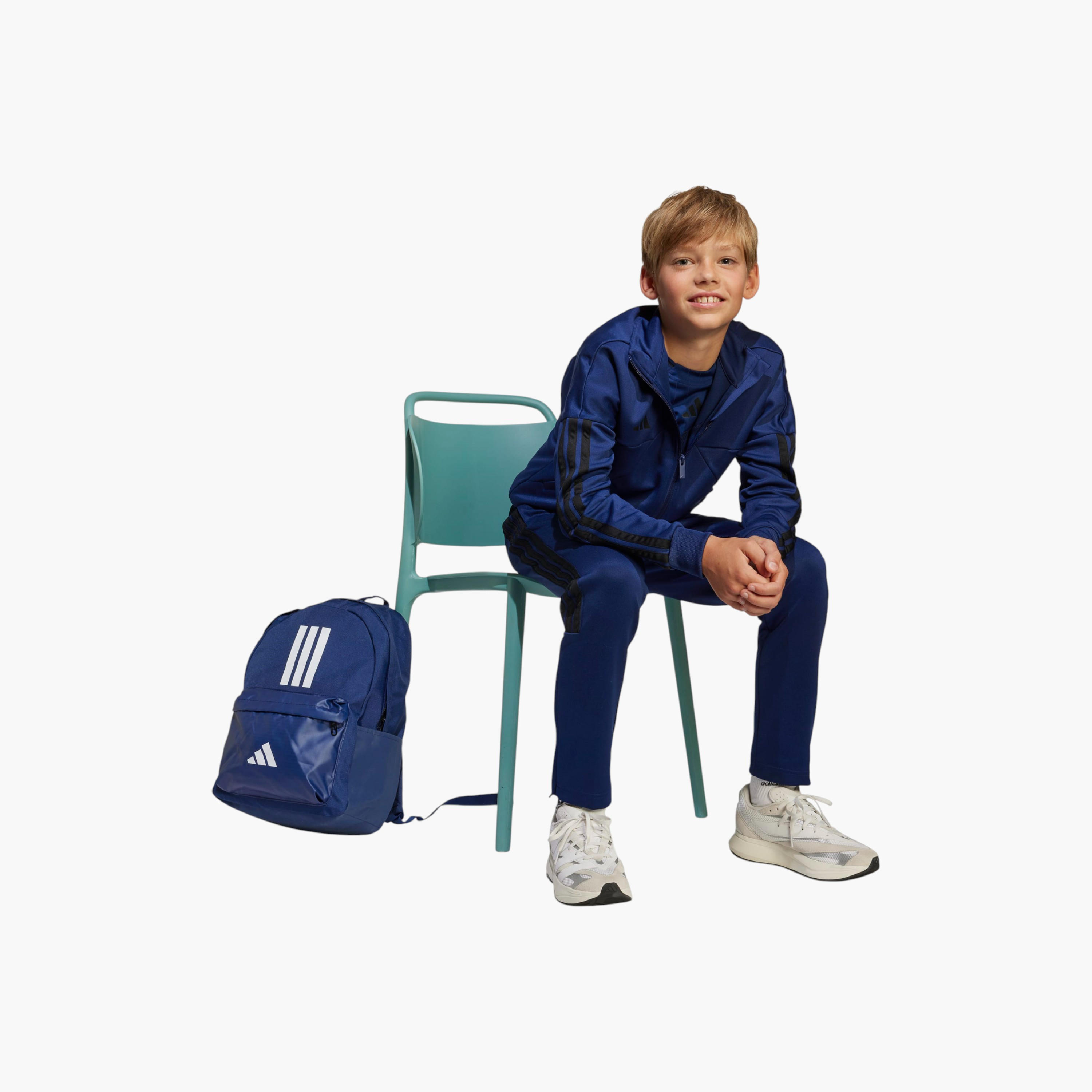 adidas Logo Print School Backpack with Adjustable Straps and Zip Closure-school-bagsandbackpacks-backpacks-image-2