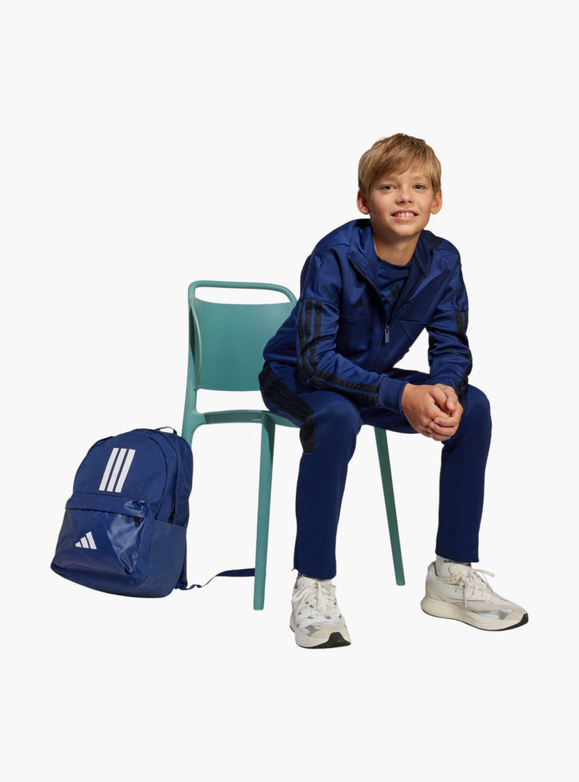 adidas Logo Print School Backpack with Adjustable Straps and Zip Closure-school-bagsandbackpacks-backpacks-image-2