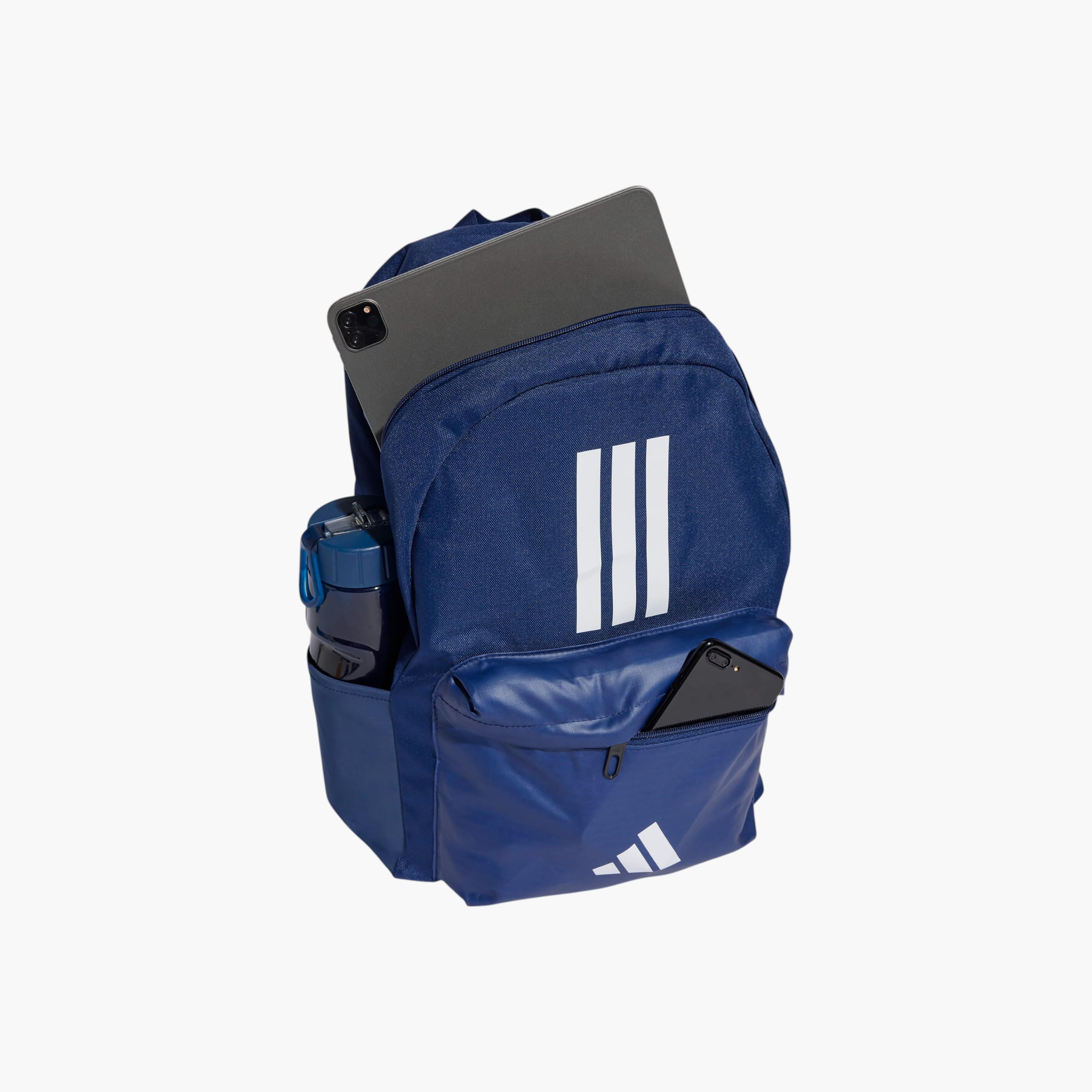 adidas Logo Print School Backpack with Adjustable Straps and Zip Closure-school-bagsandbackpacks-backpacks-image-4