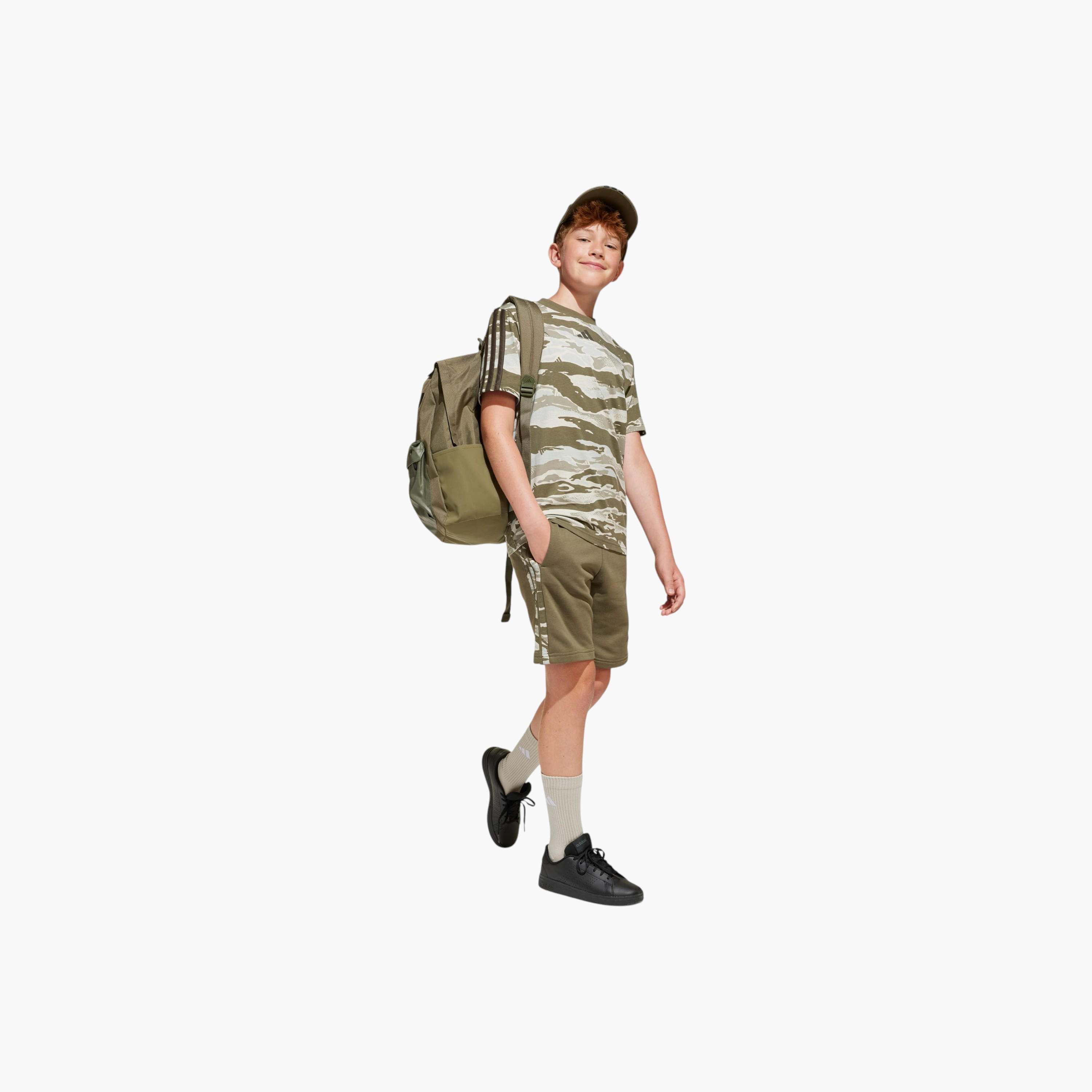 adidas Logo Print School Backpack with Adjustable Straps and Zip Closure-boys-accessories-bagsandbackpacks-image-2