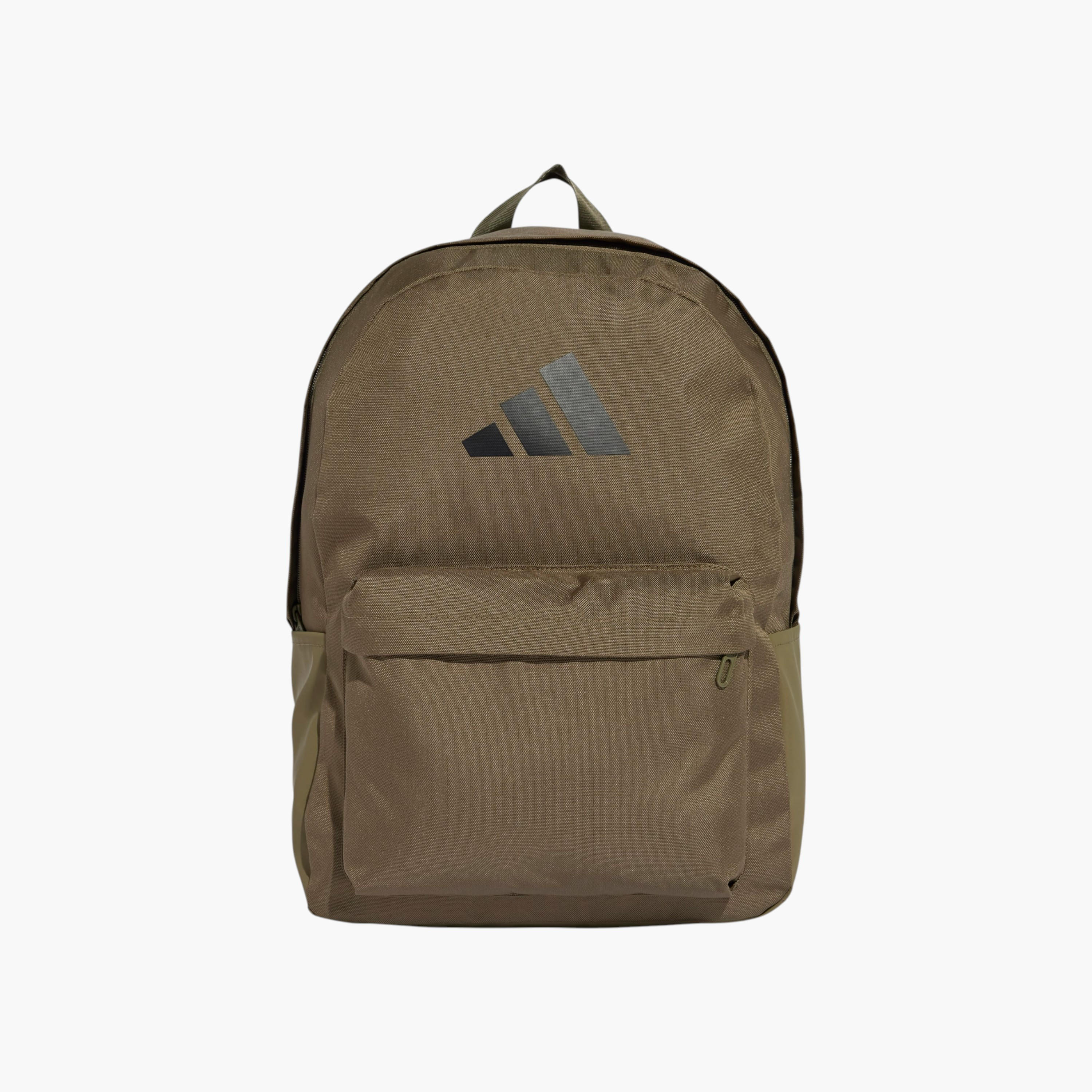 adidas Logo Print School Backpack with Adjustable Straps and Zip Closure-school-bagsandbackpacks-backpacks-image-1