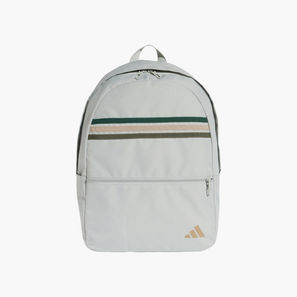 adidas Logo Print School Backpack with Adjustable Straps and Zip Closure-school-image-1