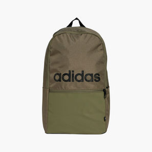 adidas Logo Print School Backpack with Adjustable Straps and Zip Closure-school-image-1