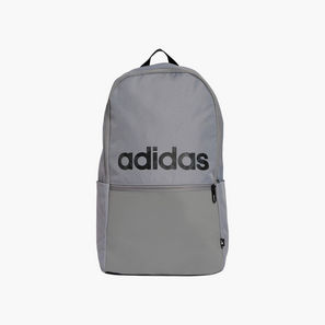 adidas Logo Print School Backpack with Adjustable Straps and Zip Closure-school-image-1