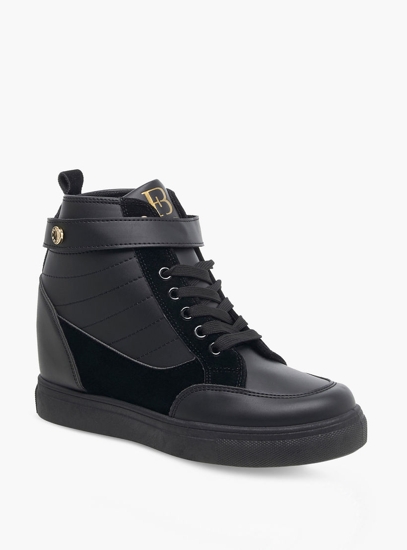 Flora Bella Panelled Sneakers with Hook and Loop Closure-women-shoes-sneakers-image-2