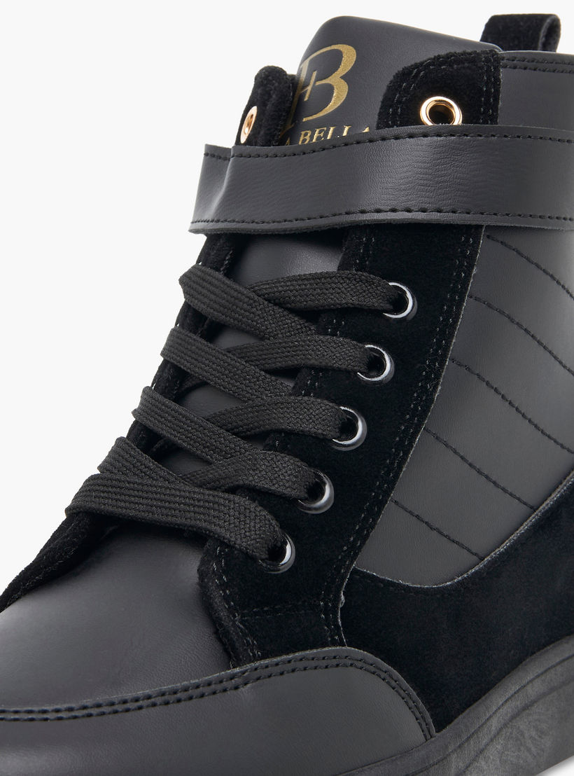 Flora Bella Panelled Sneakers with Hook and Loop Closure-women-shoes-sneakers-image-4