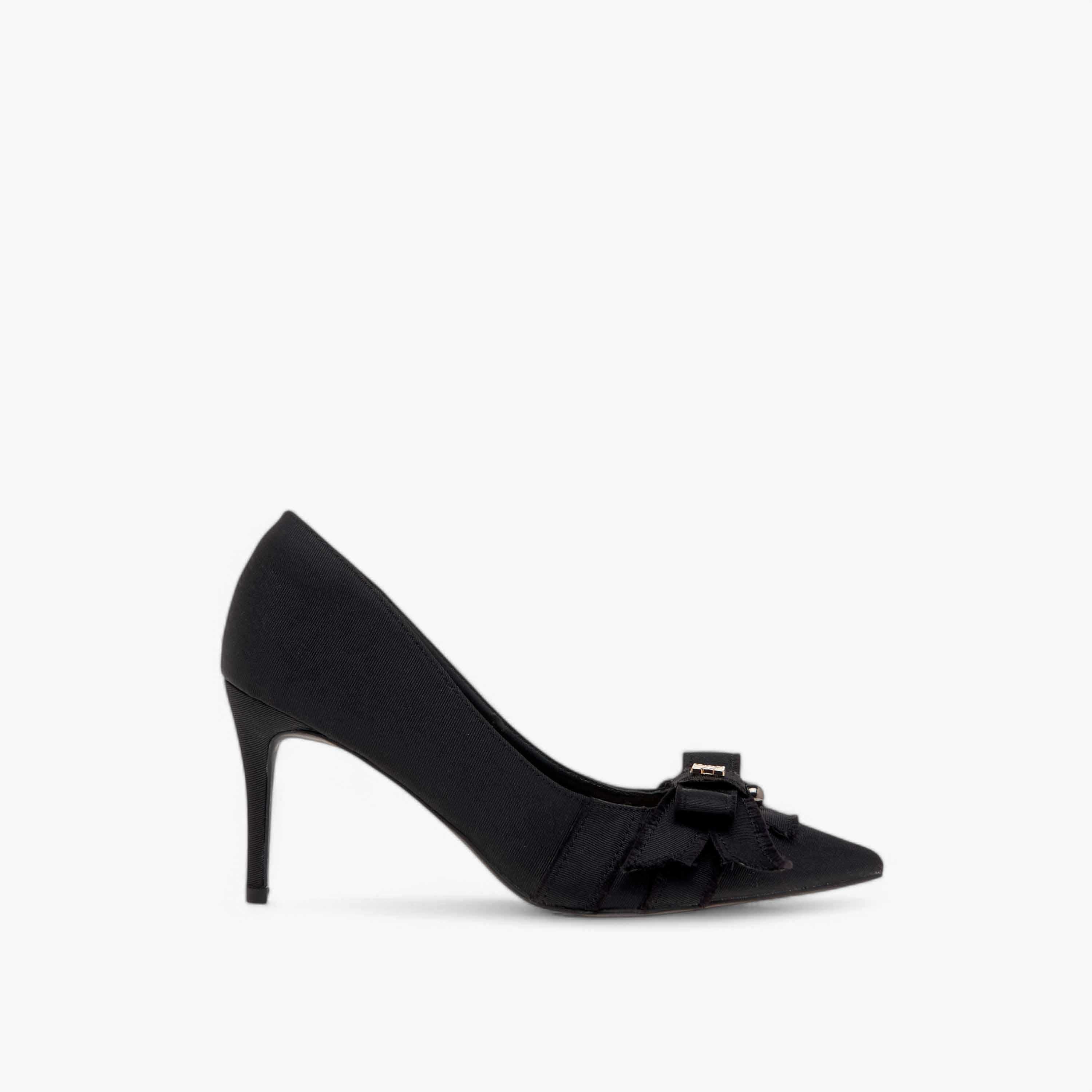Elle Women's Bow Accent Slip-On Pumps with Stiletto Heels-women-shoes-heels-image-3