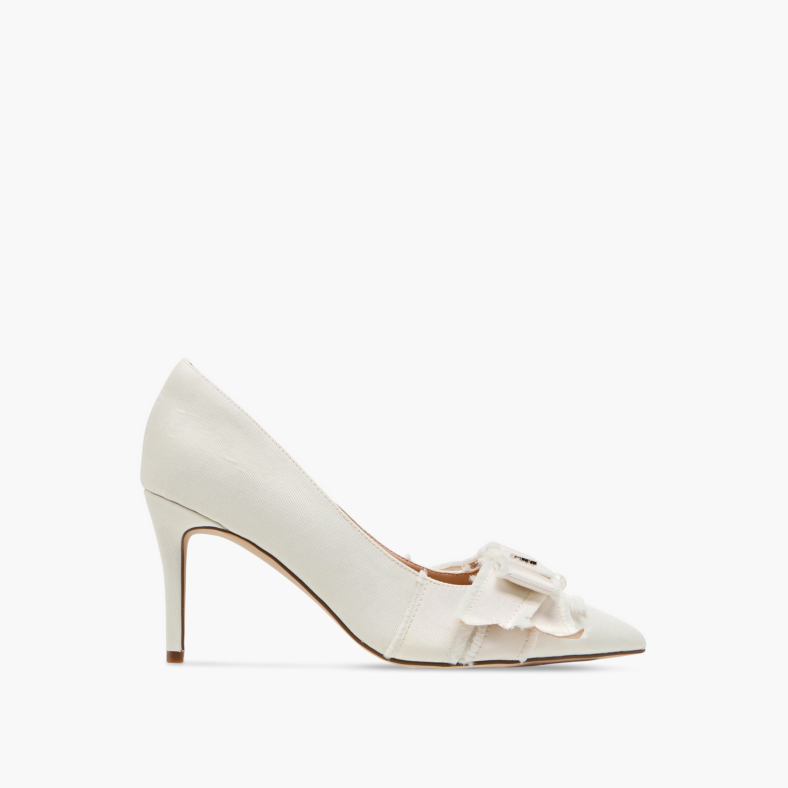 Elle Women's Bow Accent Slip-On Pumps with Stiletto Heels-women-shoes-heels-image-3