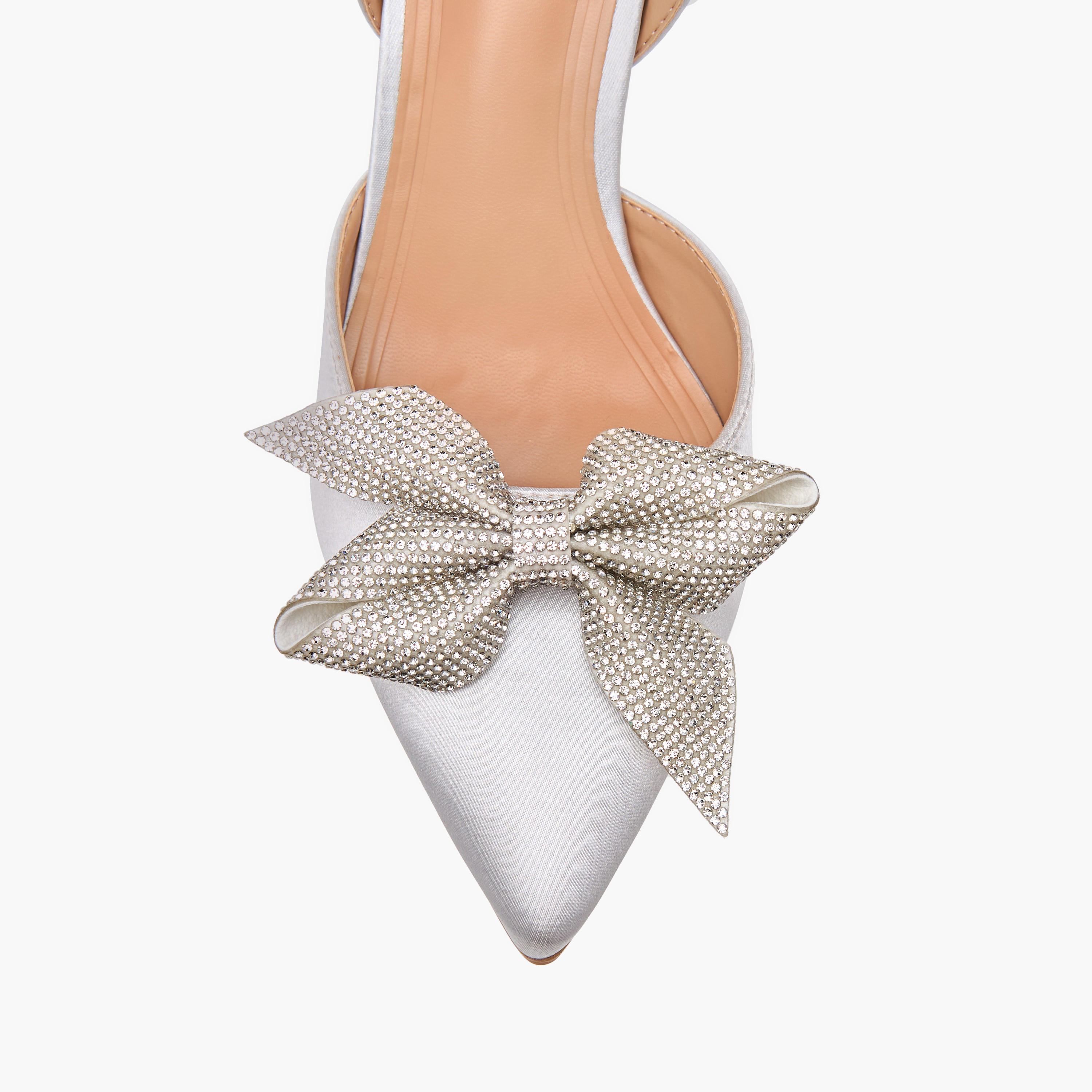 Celeste Women's Bow Embellished Slingback Shoes with Stiletto Heels-women-shoes-heels-image-4