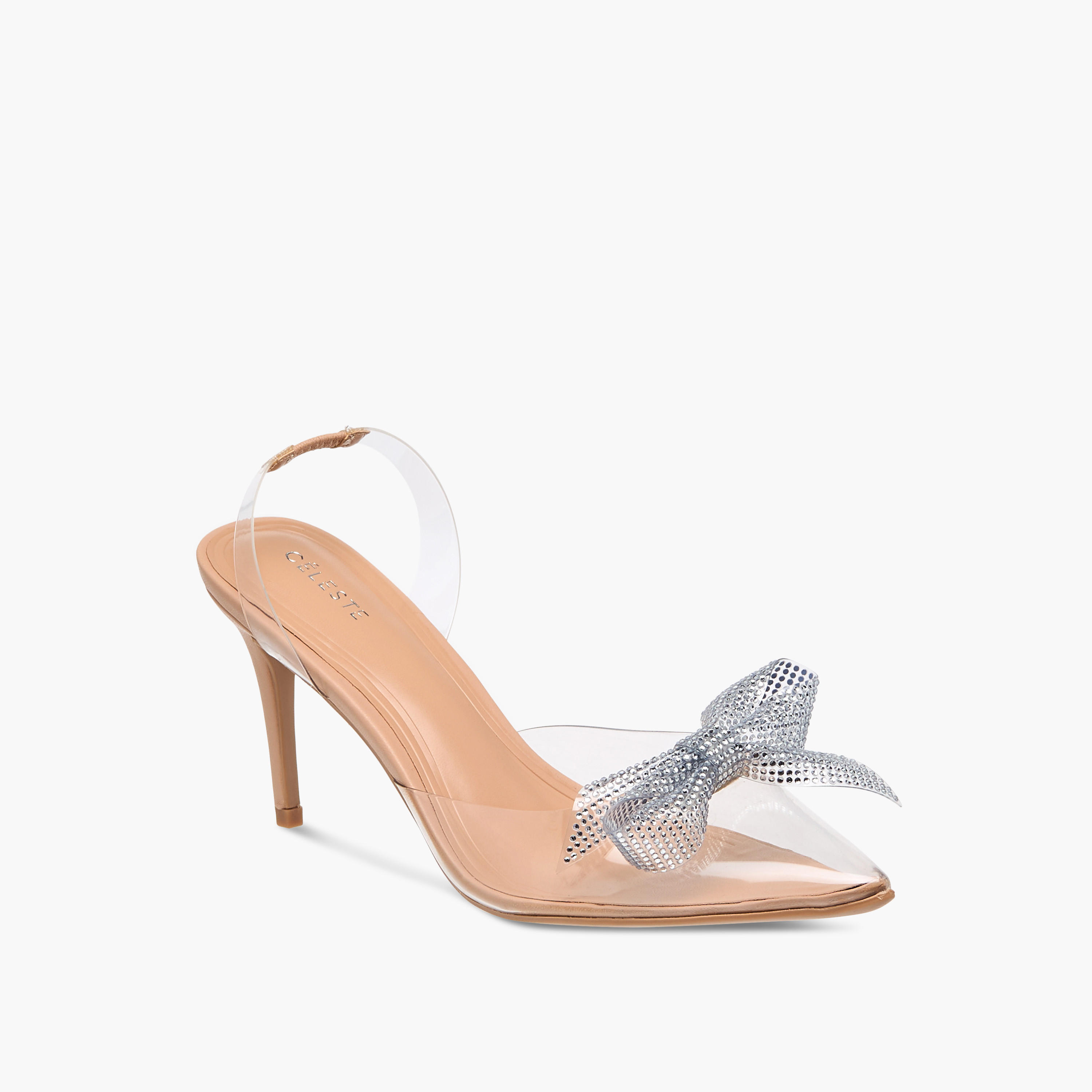 حذاء بكعب ستيليتو وحزام خلفي وزينة فيونكة للنساء من سيليست-women-shoes-heels-image-2