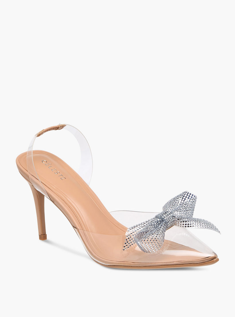 حذاء بكعب ستيليتو وحزام خلفي وزينة فيونكة للنساء من سيليست-women-shoes-heels-image-2