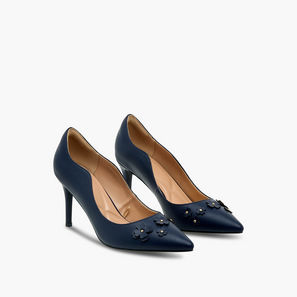 Celeste Women Floral Applique Stiletto Heel Pumps-women-image-1