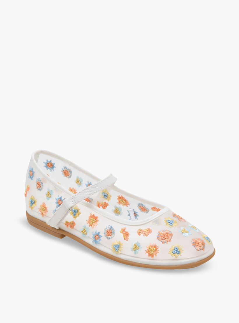 Celeste Girls Floral Embroidered Mary Jane Shoes-girls-shoes-maryjanes-image-2