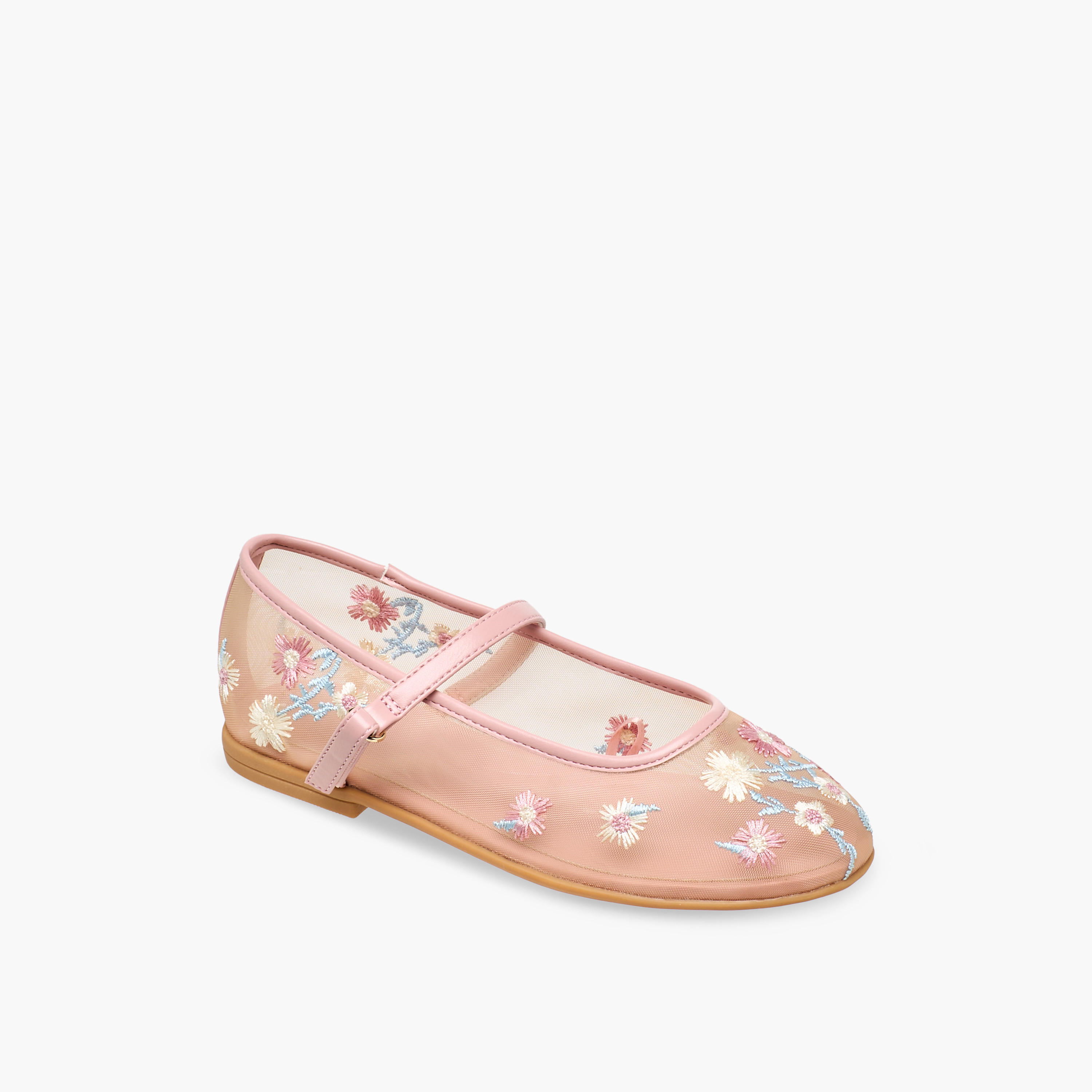 Celeste Girls Floral Embroidered Mary Jane Shoes-girls-shoes-maryjanes-image-2