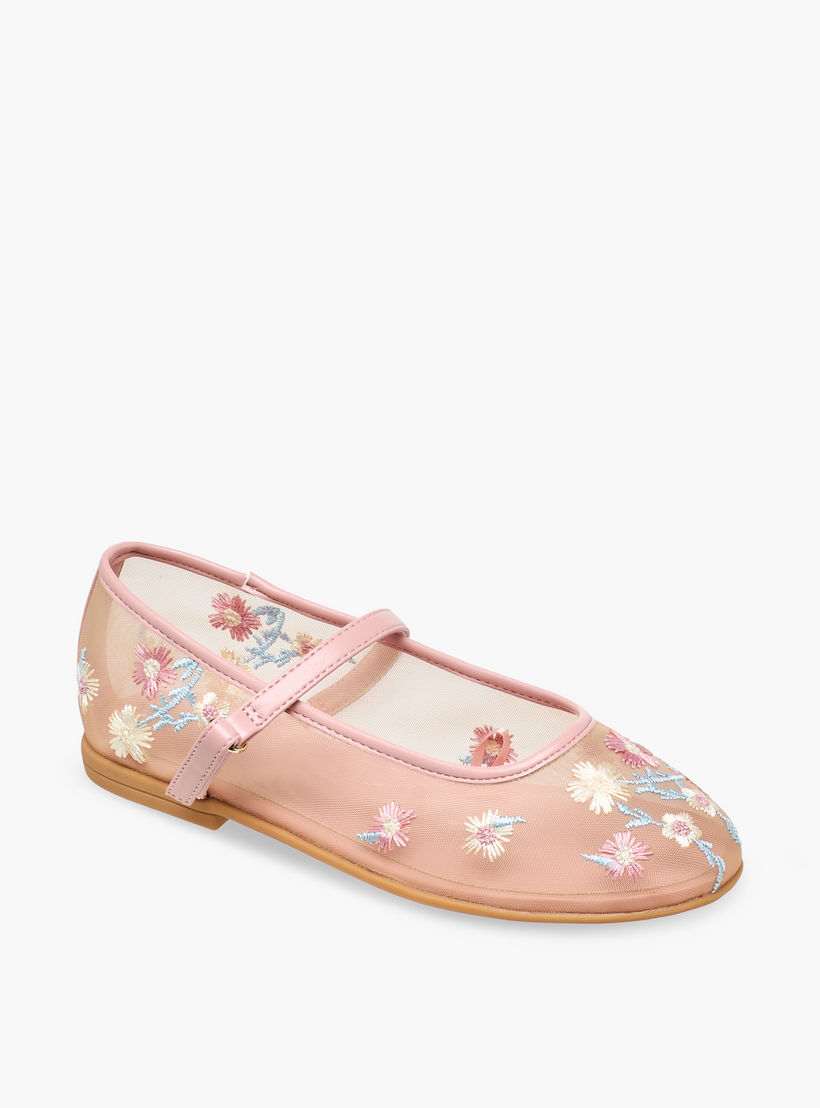 Celeste Girls Floral Embroidered Mary Jane Shoes-girls-shoes-maryjanes-image-2
