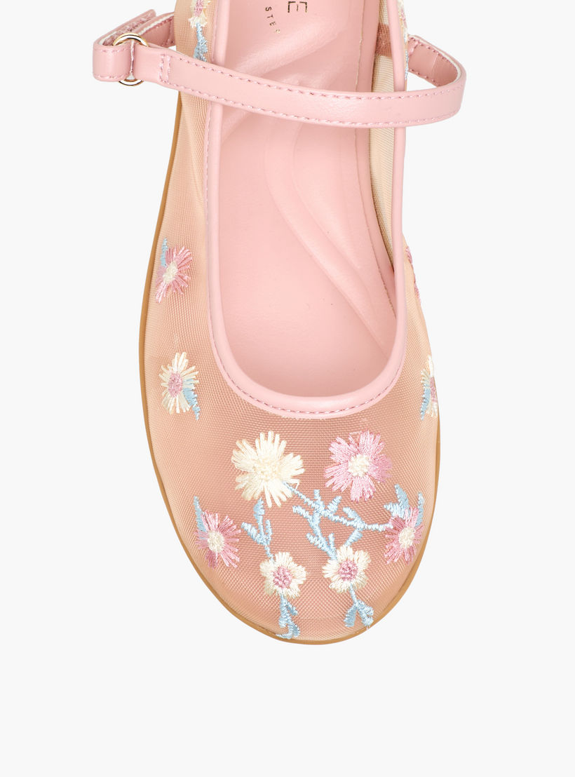 Celeste Girls Floral Embroidered Mary Jane Shoes-girls-shoes-maryjanes-image-4