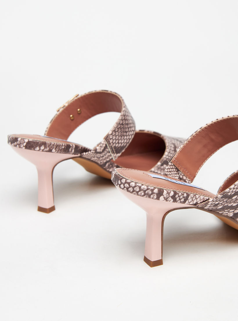Elle Women's Slip-On Mules with Stiletto Heels and Metallic Detail-women-shoes-heels-image-6