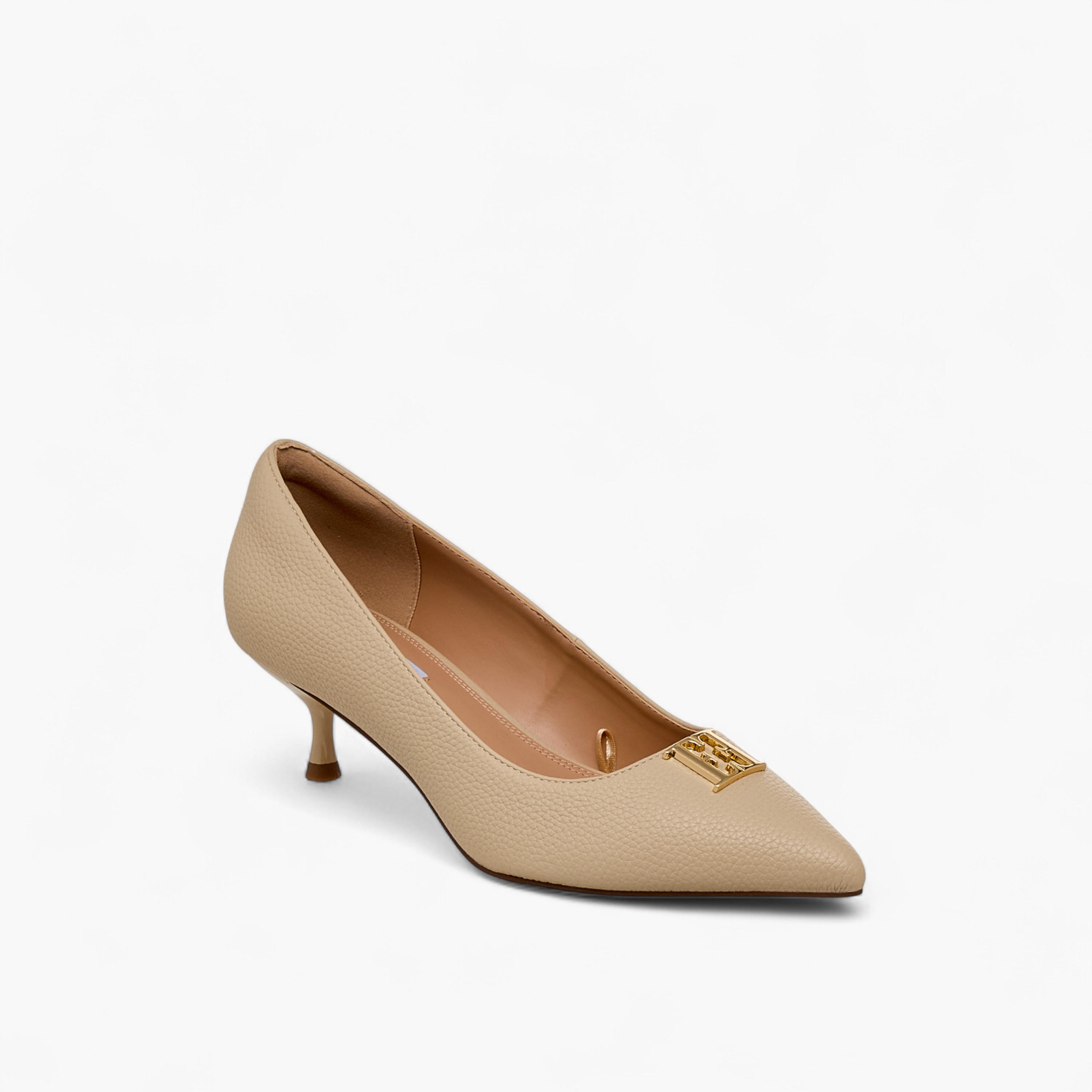 حذاء كلاسيكي بكعب صغير وزينة شعار للنساء من إيل-women-shoes-heels-image-2