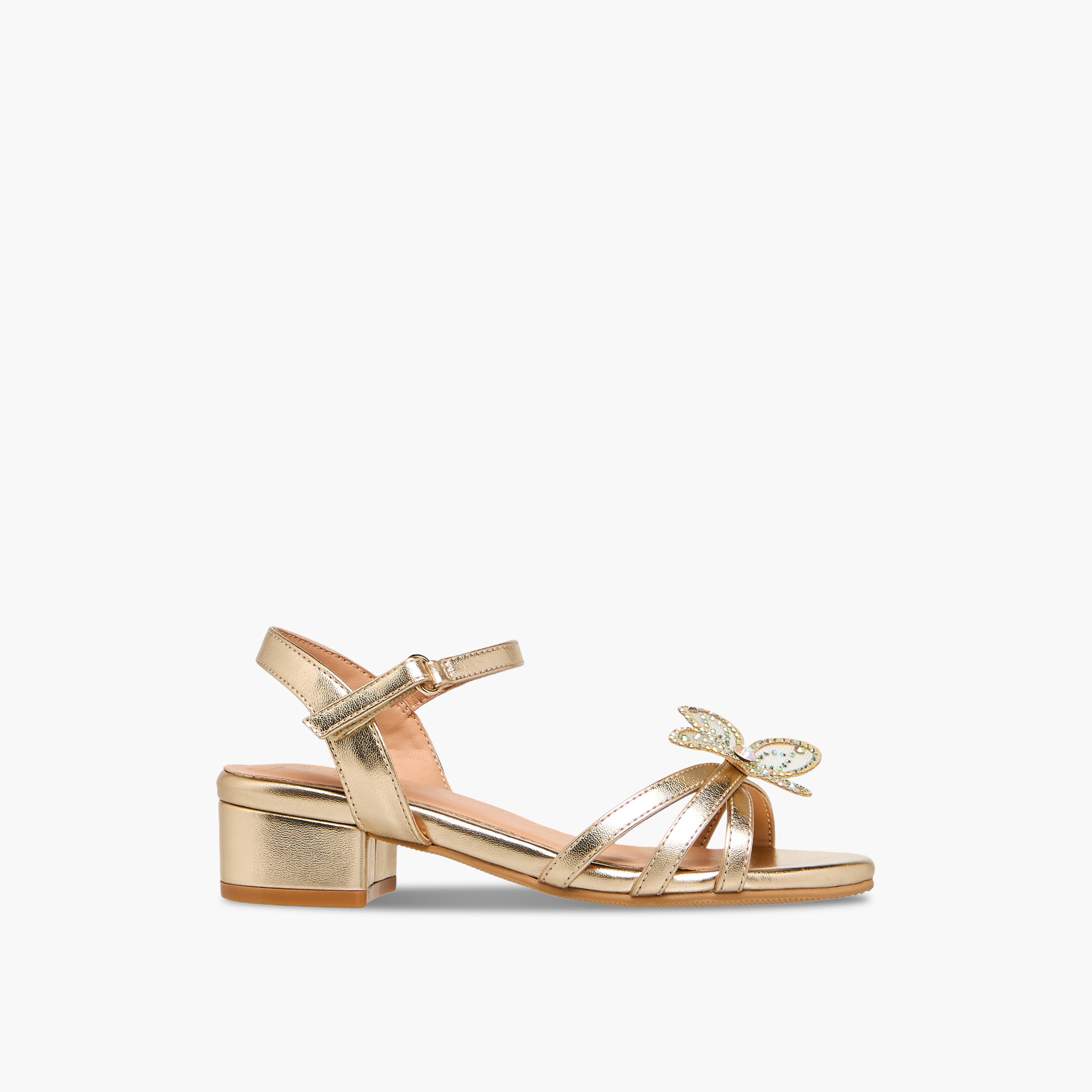 Celeste Girls Block Heel Ankle Strap Sandals-girls-shoes-sandals-image-3