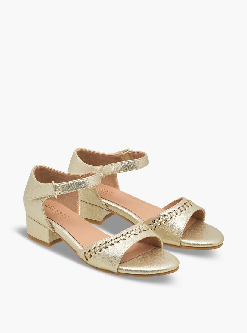 Celeste Girls Braided Block Heel Sandals-girls-shoes-sandals-image-1