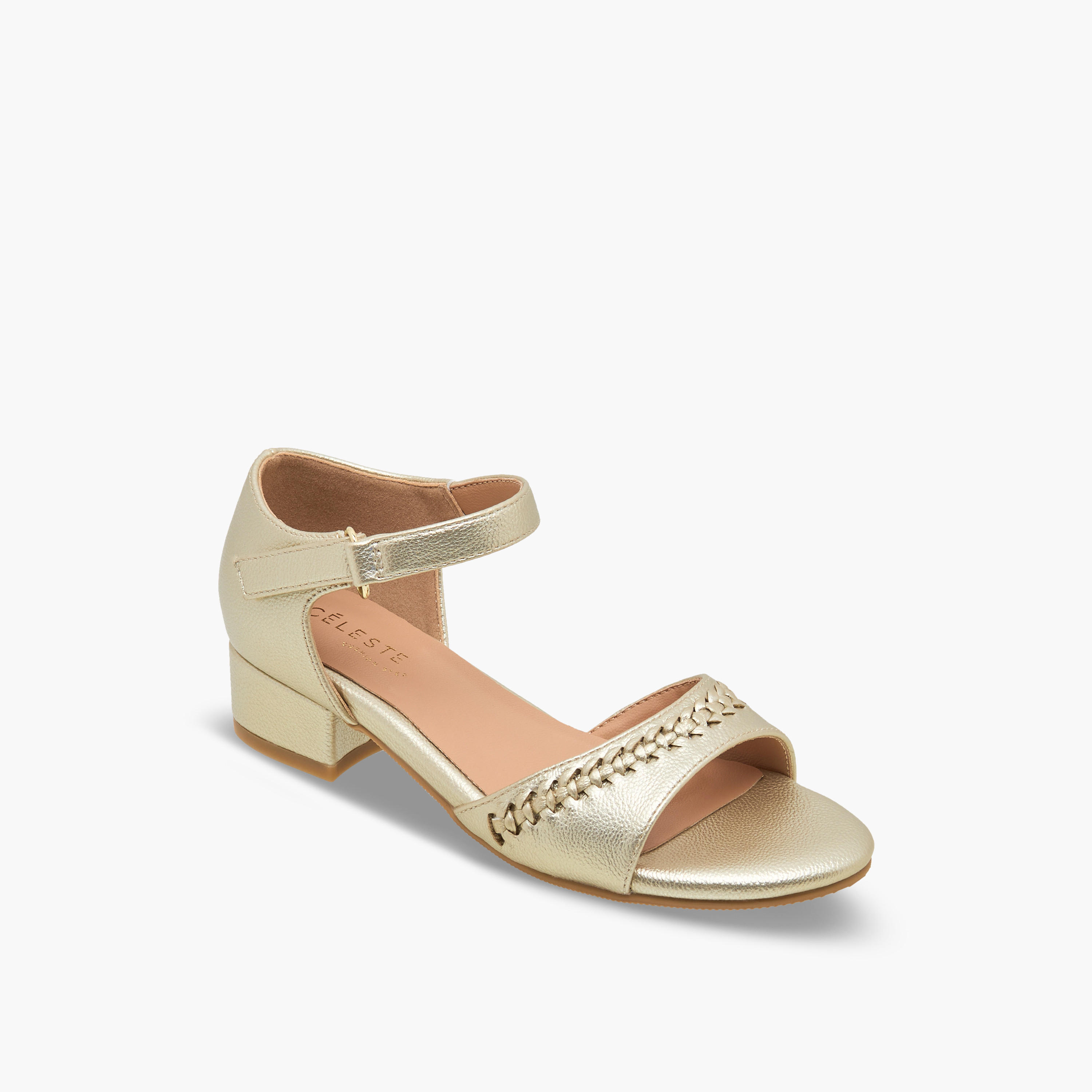 Celeste Girls Braided Block Heel Sandals-girls-shoes-sandals-image-2