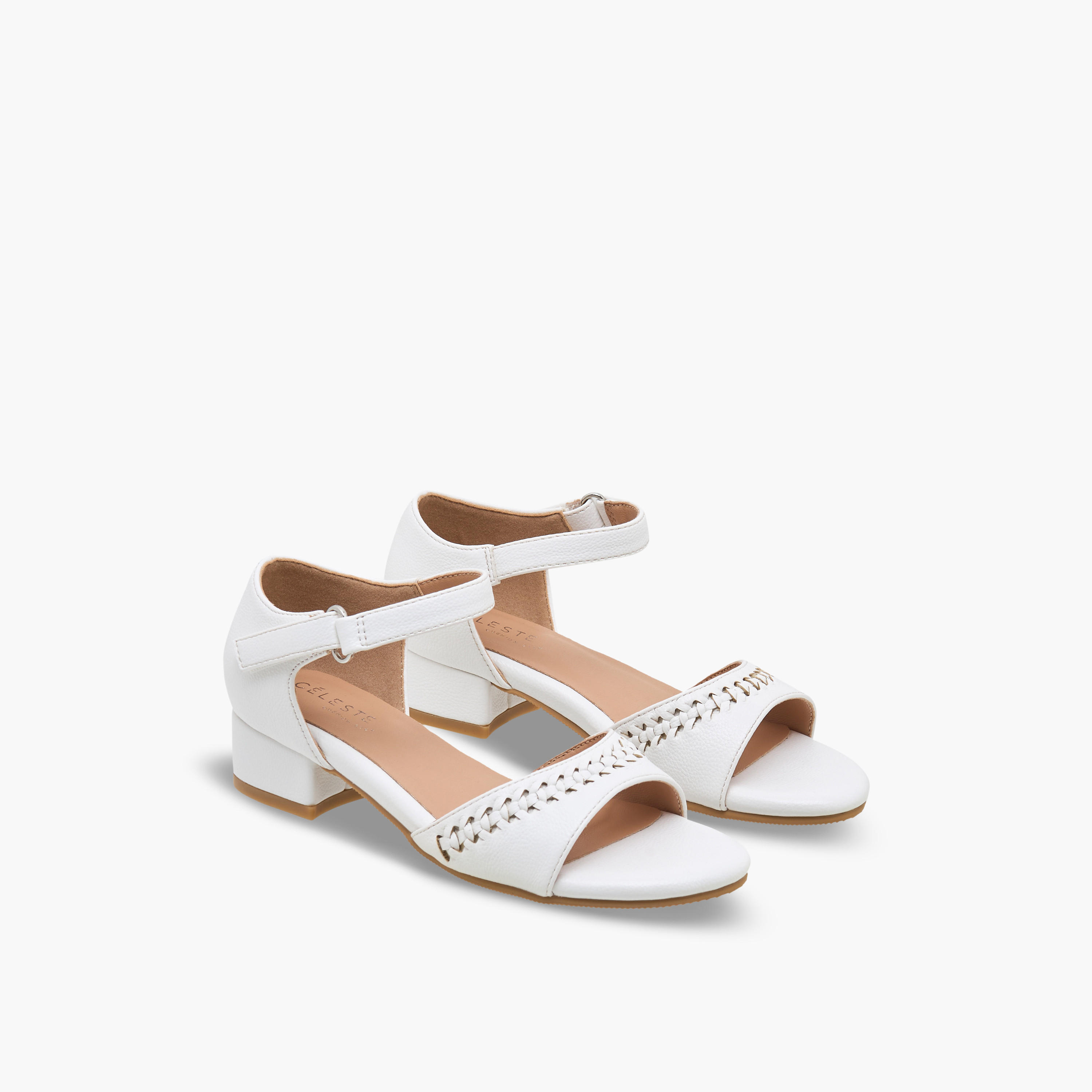 صندل بكعب عريض وتفاصيل ضفيرة للبنات من سيليست-girls-shoes-sandals-image-1