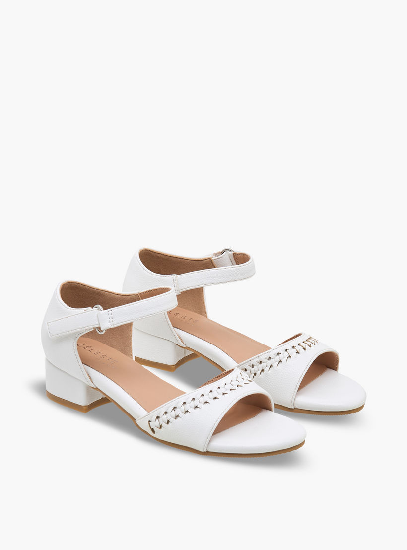 صندل بكعب عريض وتفاصيل ضفيرة للبنات من سيليست-girls-shoes-sandals-image-1