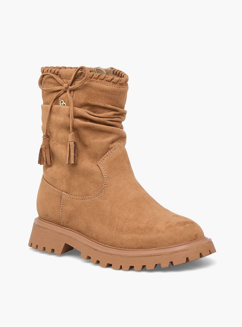 بوت للكاحل بشرابة للبنات من سيليست-girls-shoes-boots-image-2