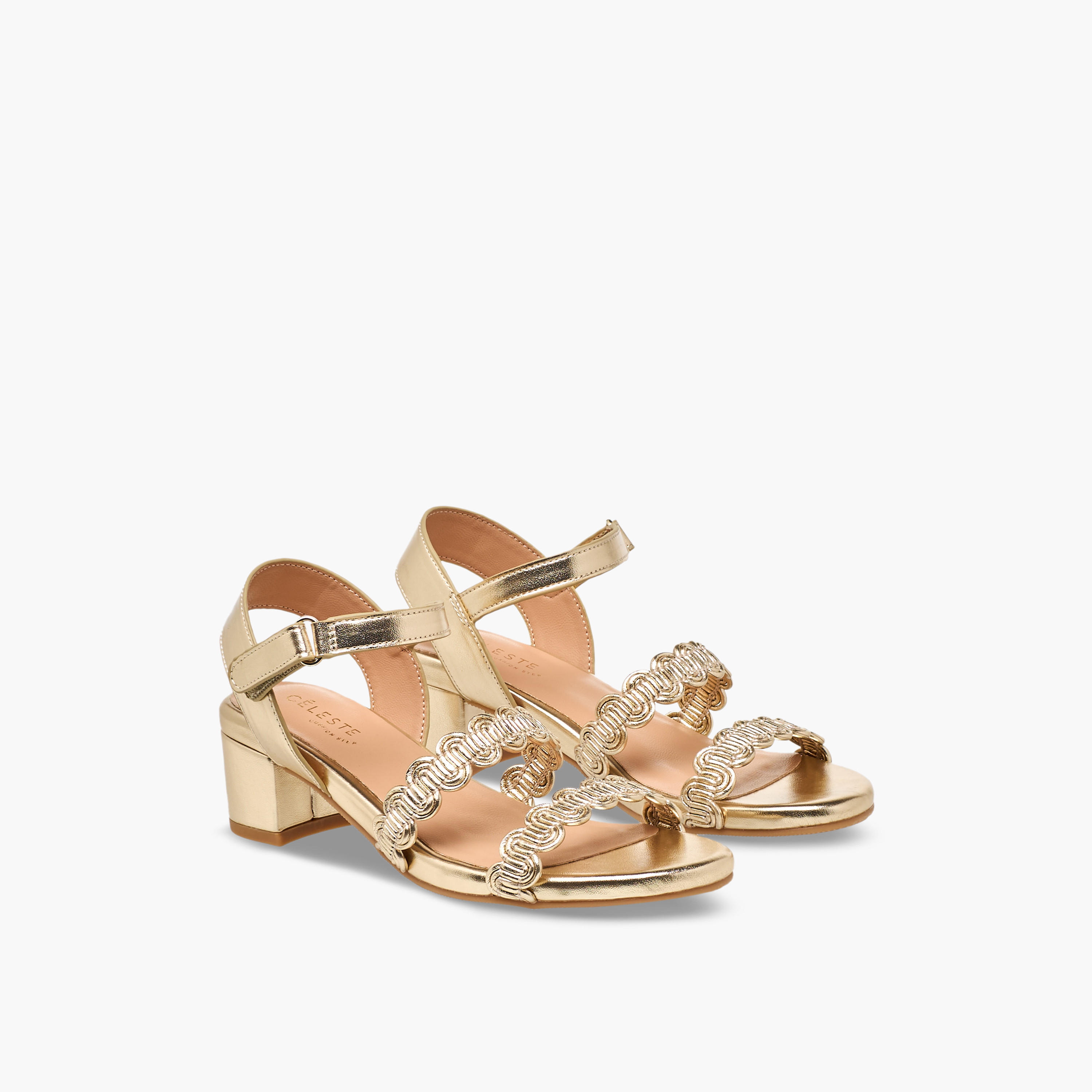صندل بكعب عريض وبتصميم متعرج للبنات من سيليست-girls-shoes-sandals-image-1