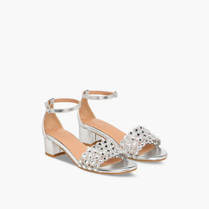 Celeste Girls Block Heel Ankle Strap Sandals-girls-shoes-image-1