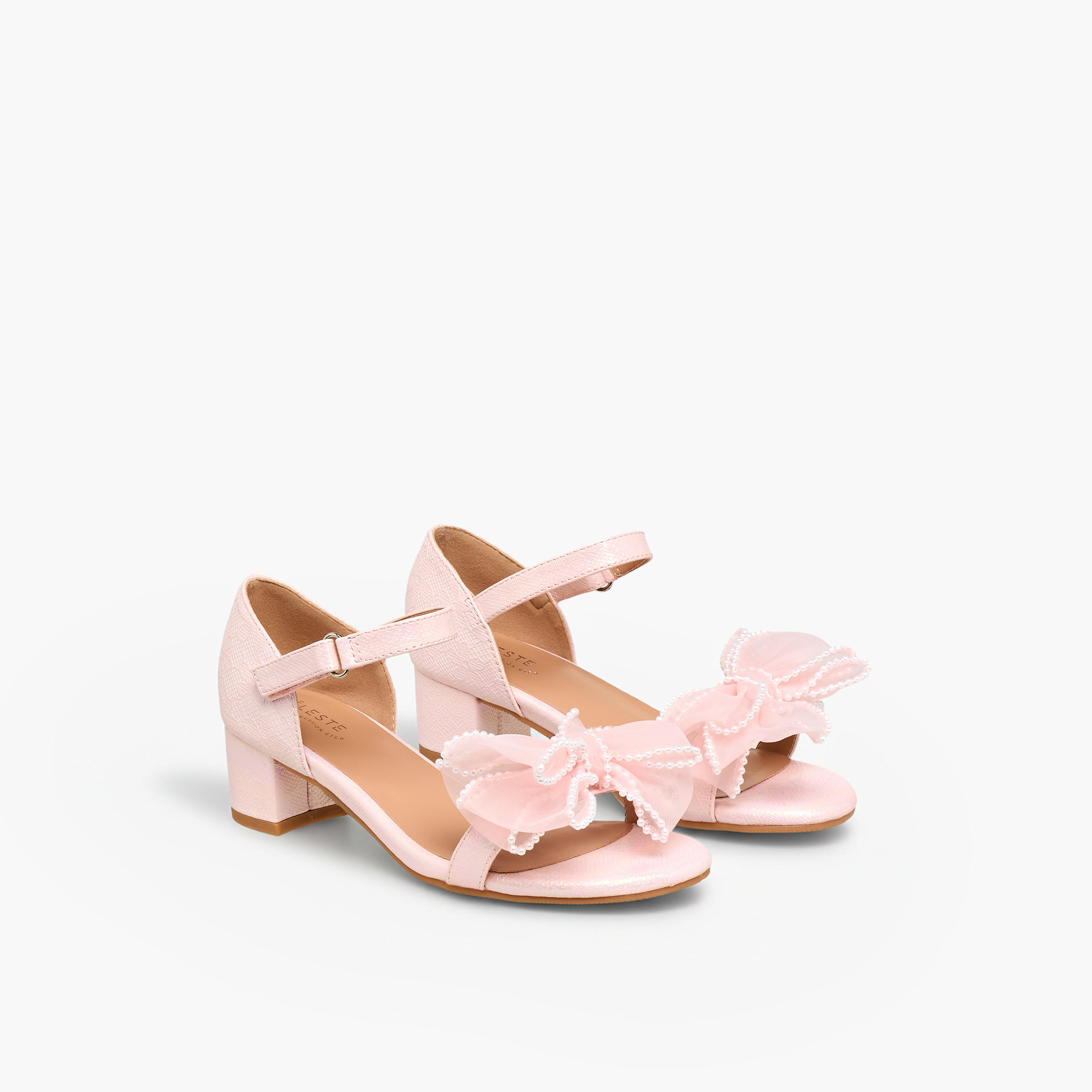 Celeste Girls Block Heel Ankle Strap Sandals-girls-shoes-sandals-image-1