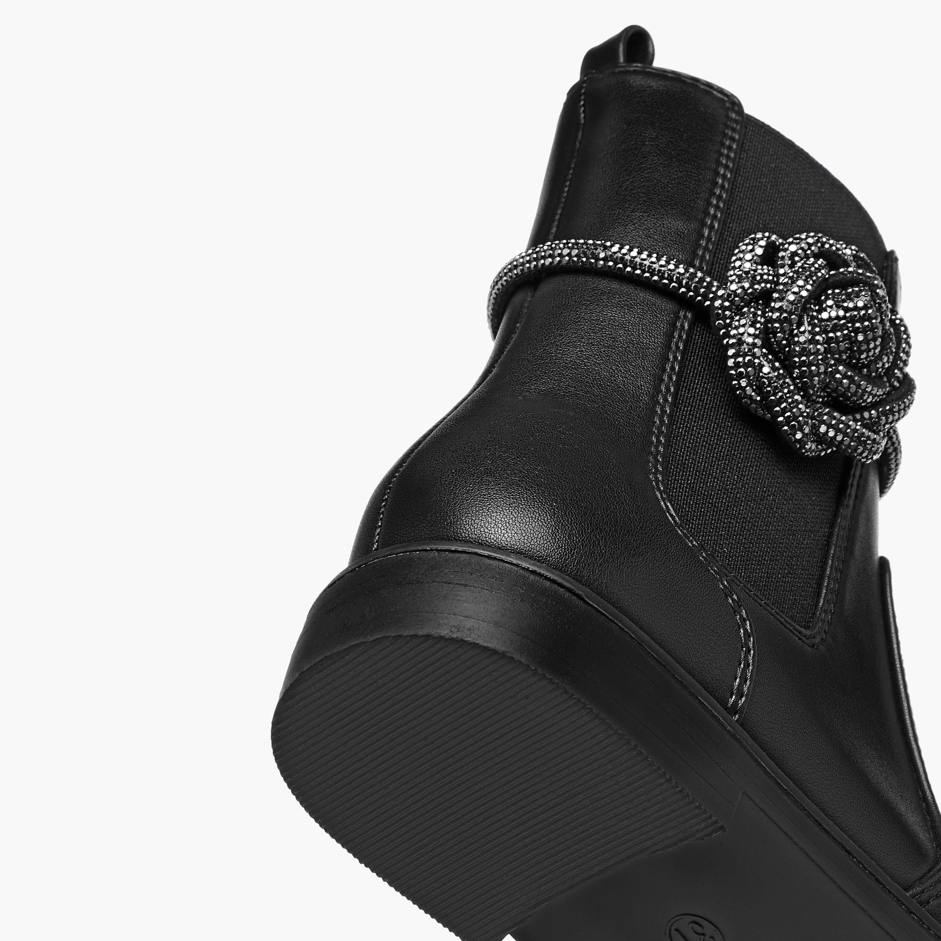 Celeste Girls' Floral Accent High Cut Boots with Zip Closure-girls-shoes-boots-image-5