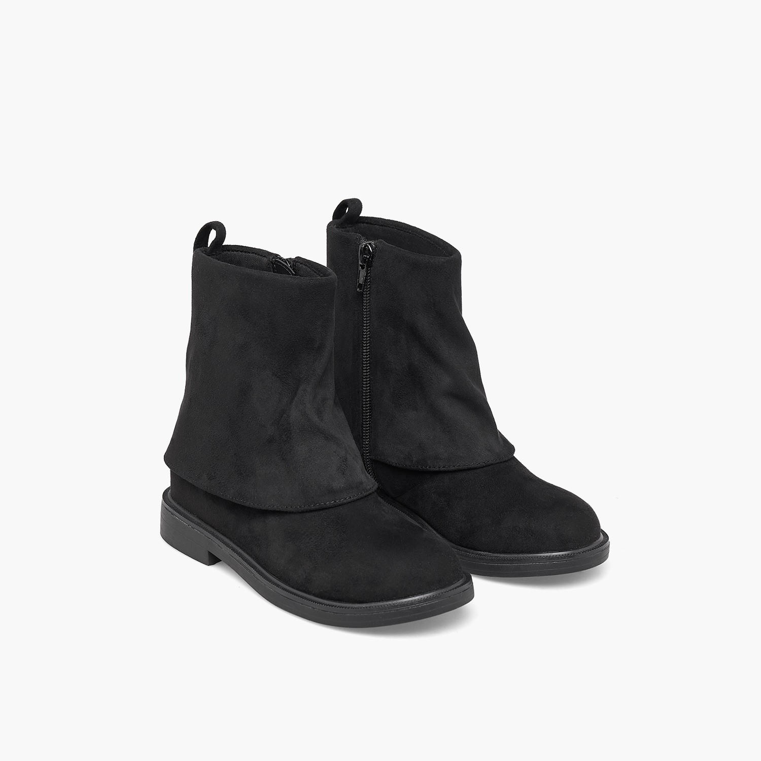 بوت كاحل بطيّة علوية للبنات من ليتل ميسي-girls-shoes-boots-image-1