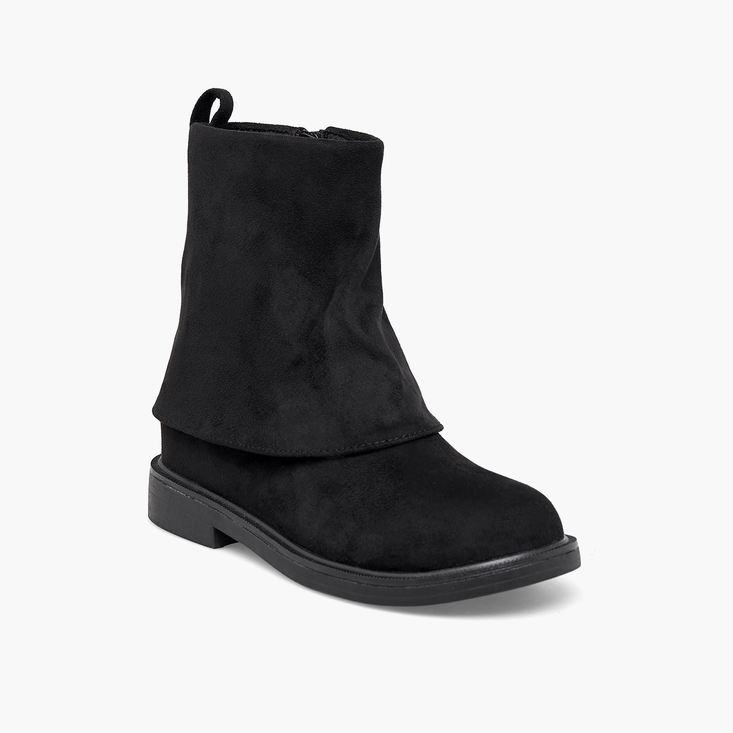 بوت كاحل بطيّة علوية للبنات من ليتل ميسي-girls-shoes-boots-image-2