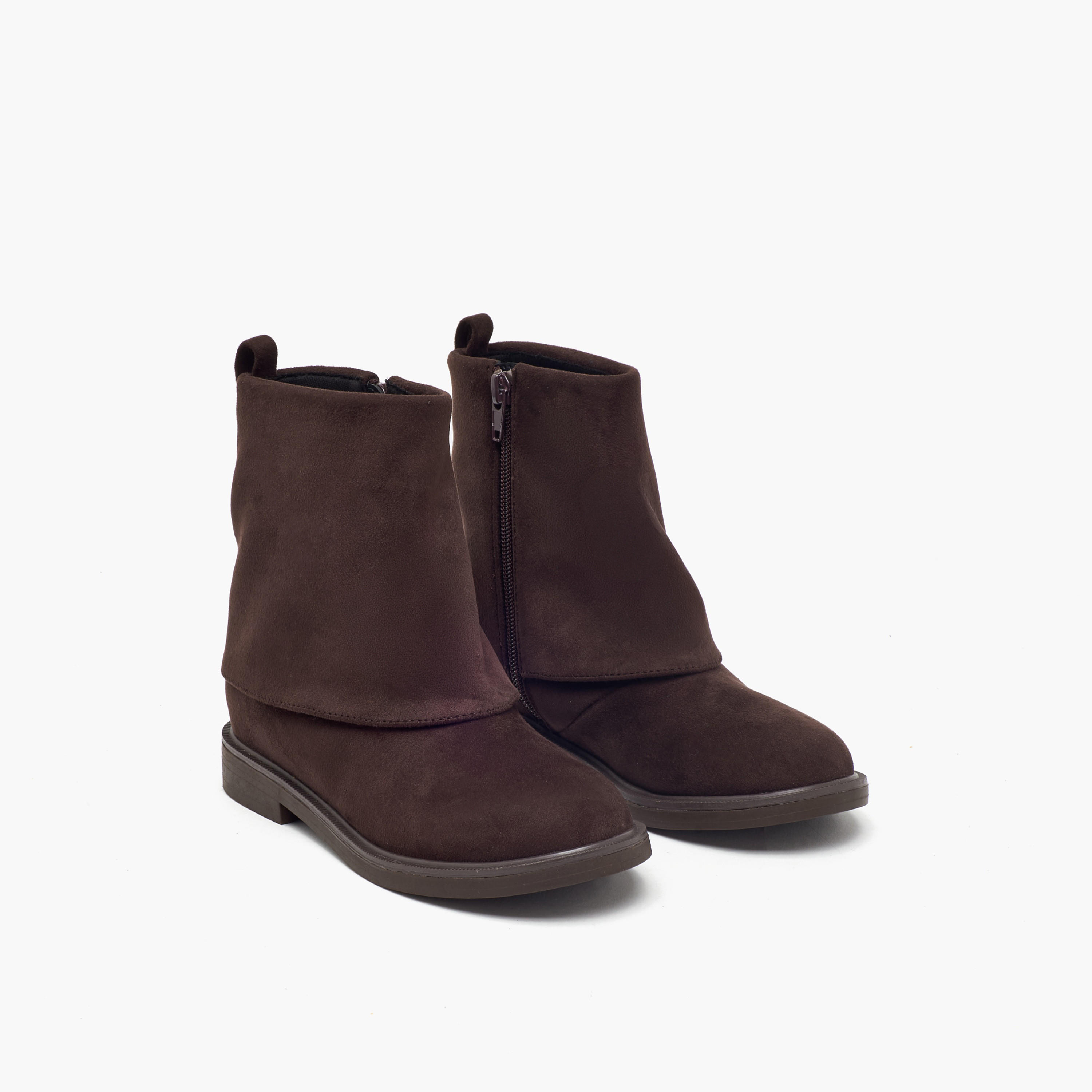 بوت كاحل بطيّة علوية للبنات من ليتل ميسي-girls-shoes-boots-image-1