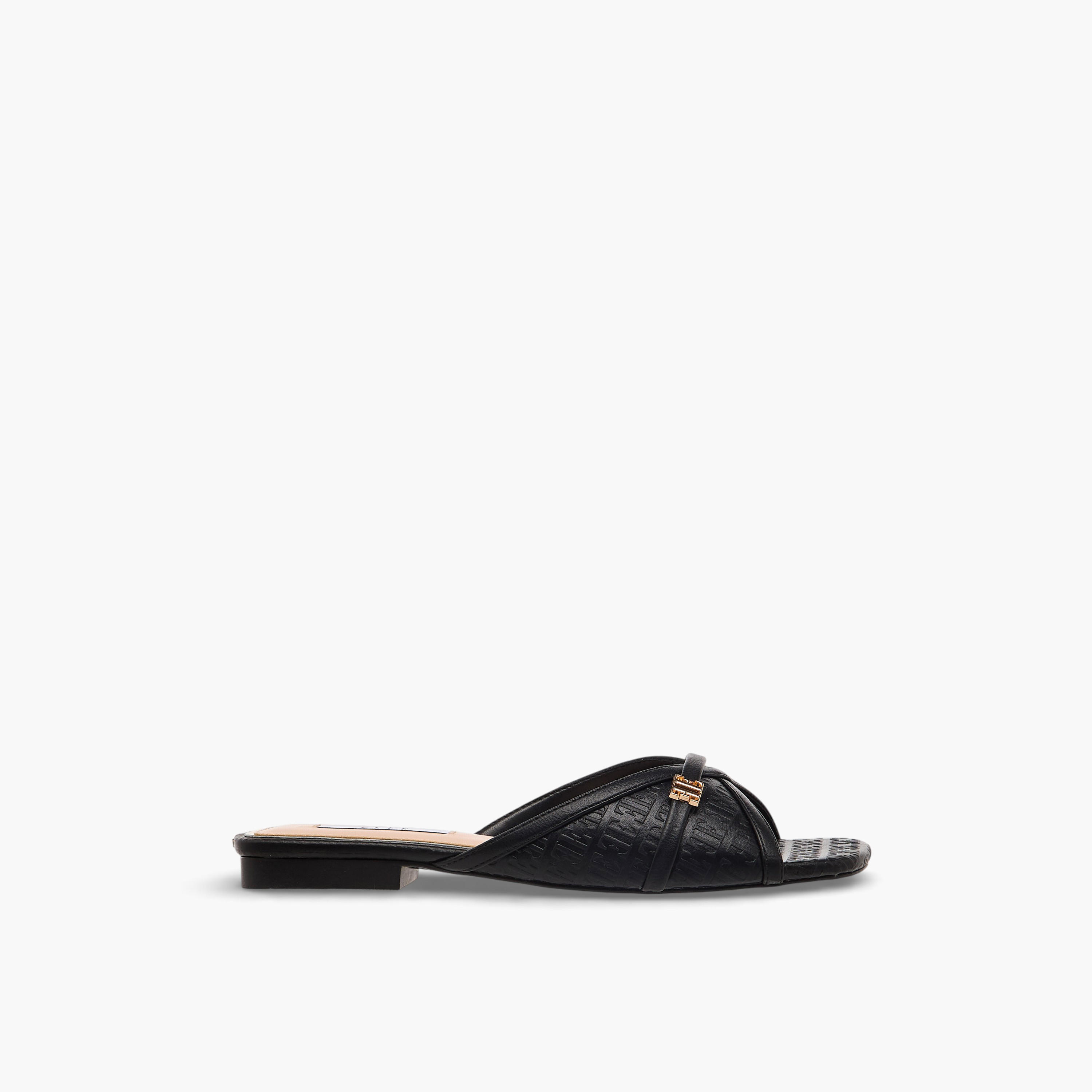 Elle Women Monogram Debossed Slide Sandals-women-shoes-flats-sandals-image-3