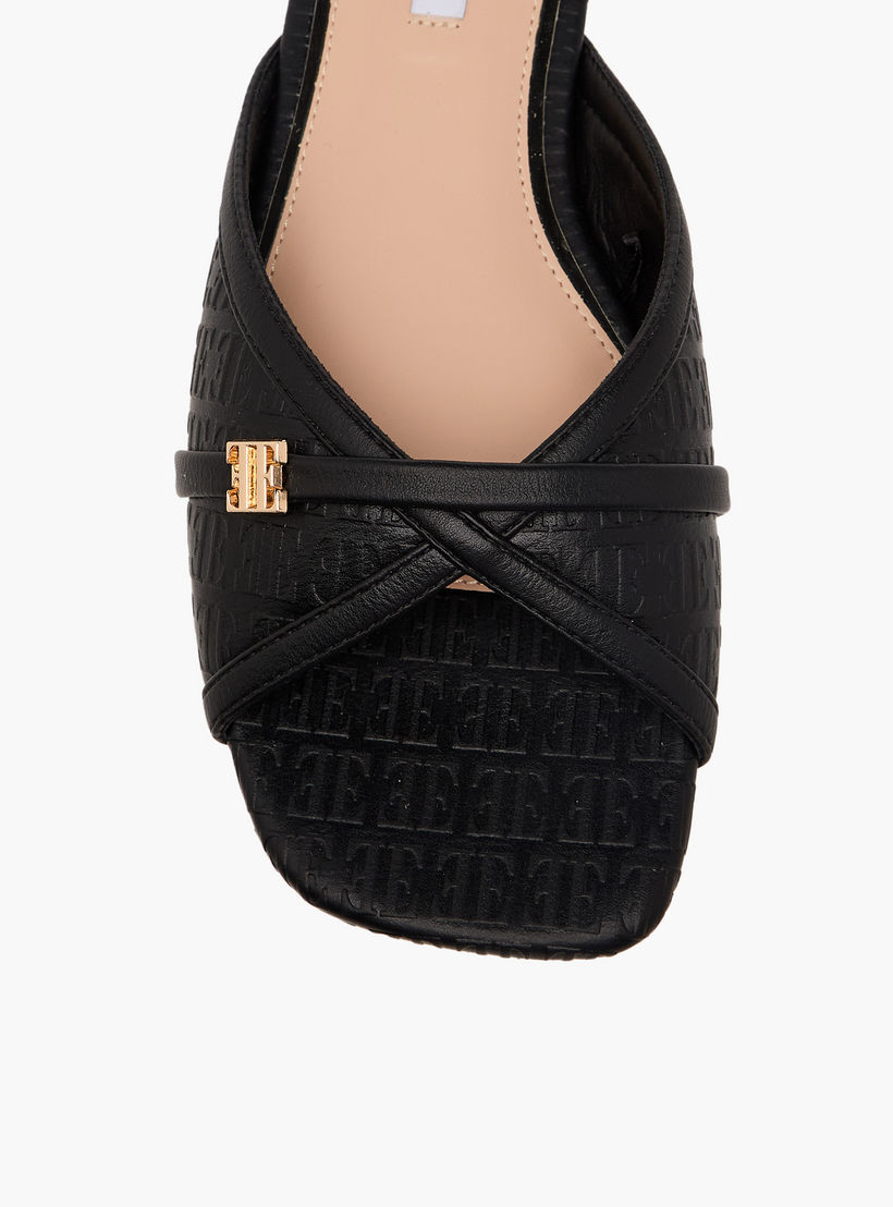 Elle Women Monogram Debossed Slide Sandals-women-shoes-flats-sandals-image-4