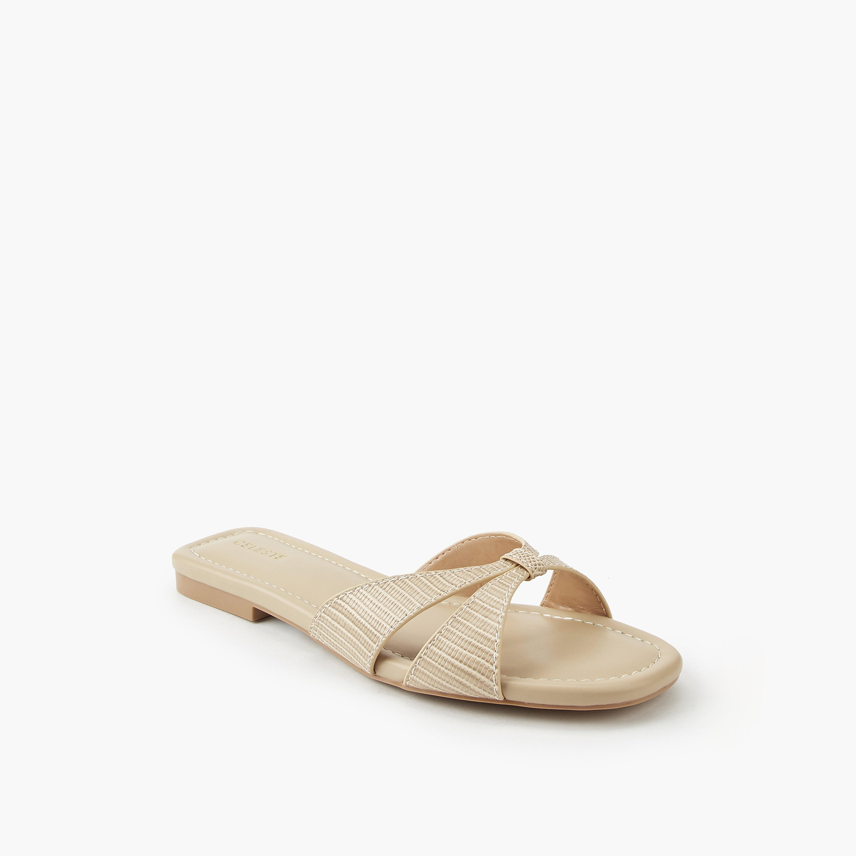 صندل سهل الارتداء بأحزمة للنساء من سيليست-women-shoes-flats-sandals-image-1