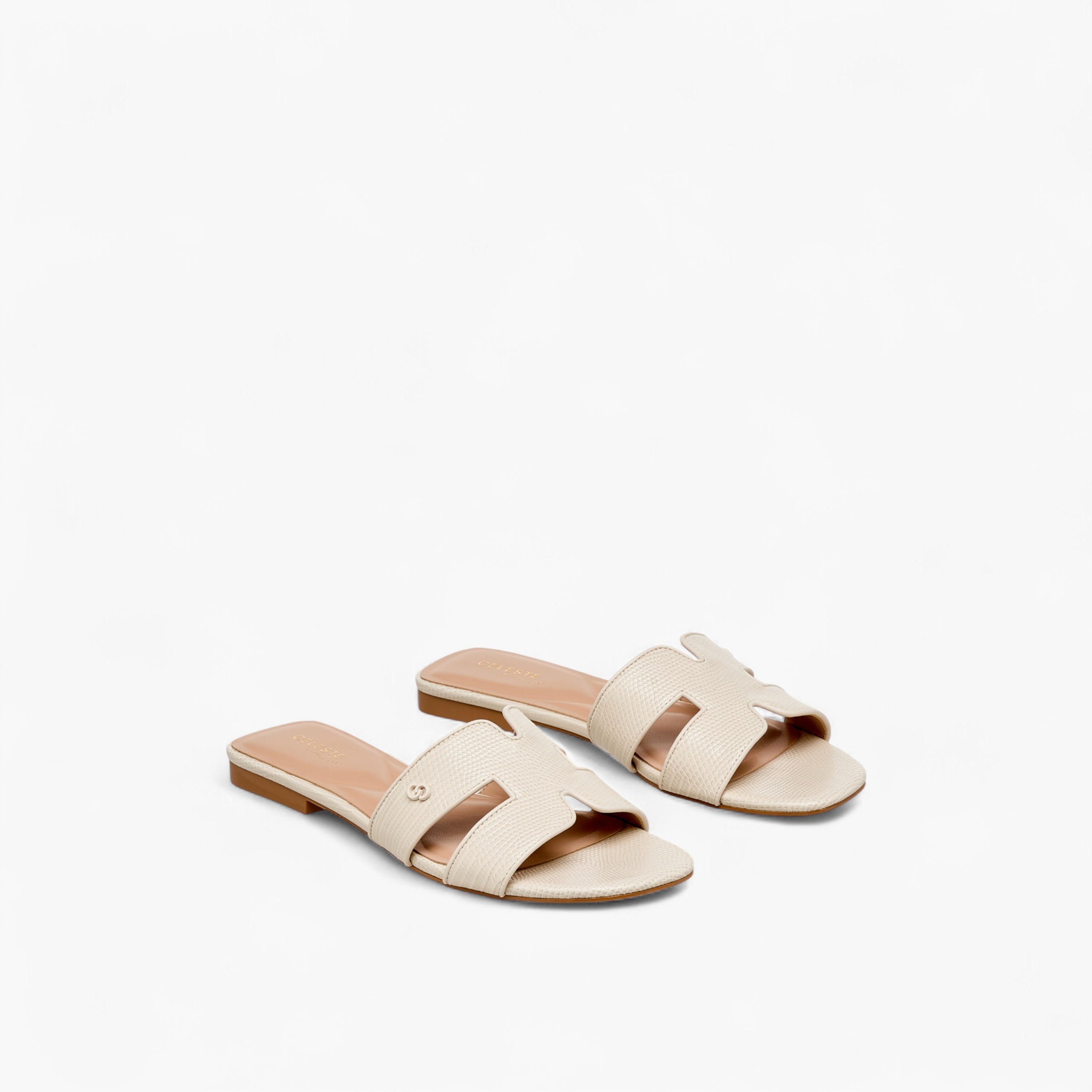 Celeste Women Animal Textured Slide Sandals-women-shoes-flats-sandals-image-1