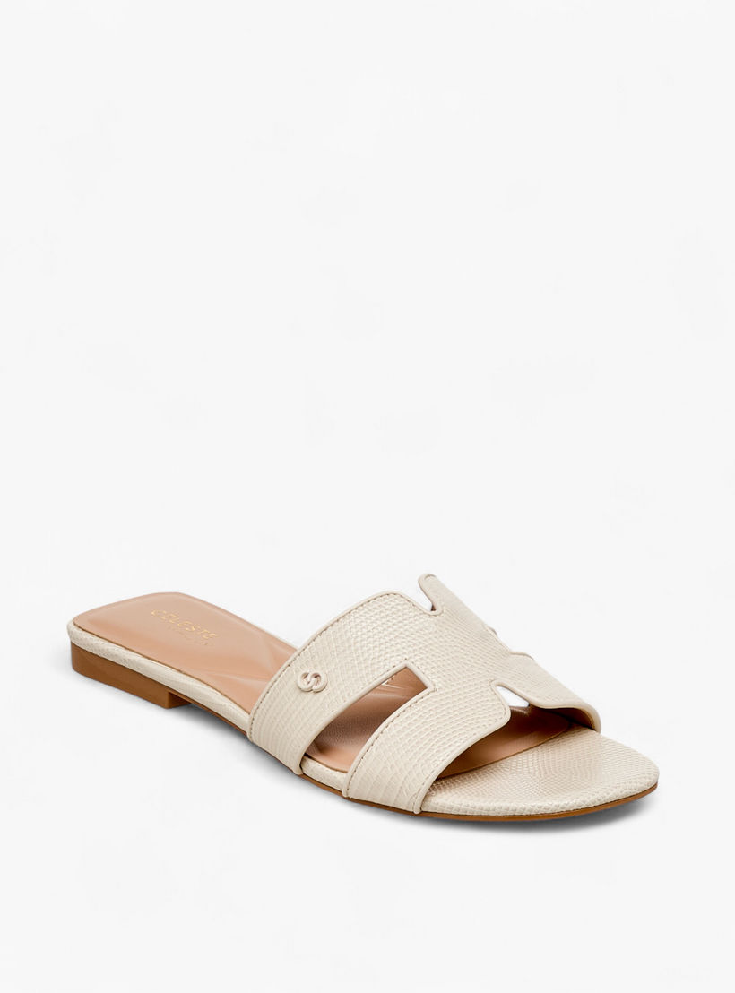 Celeste Women Animal Textured Slide Sandals-women-shoes-flats-sandals-image-2