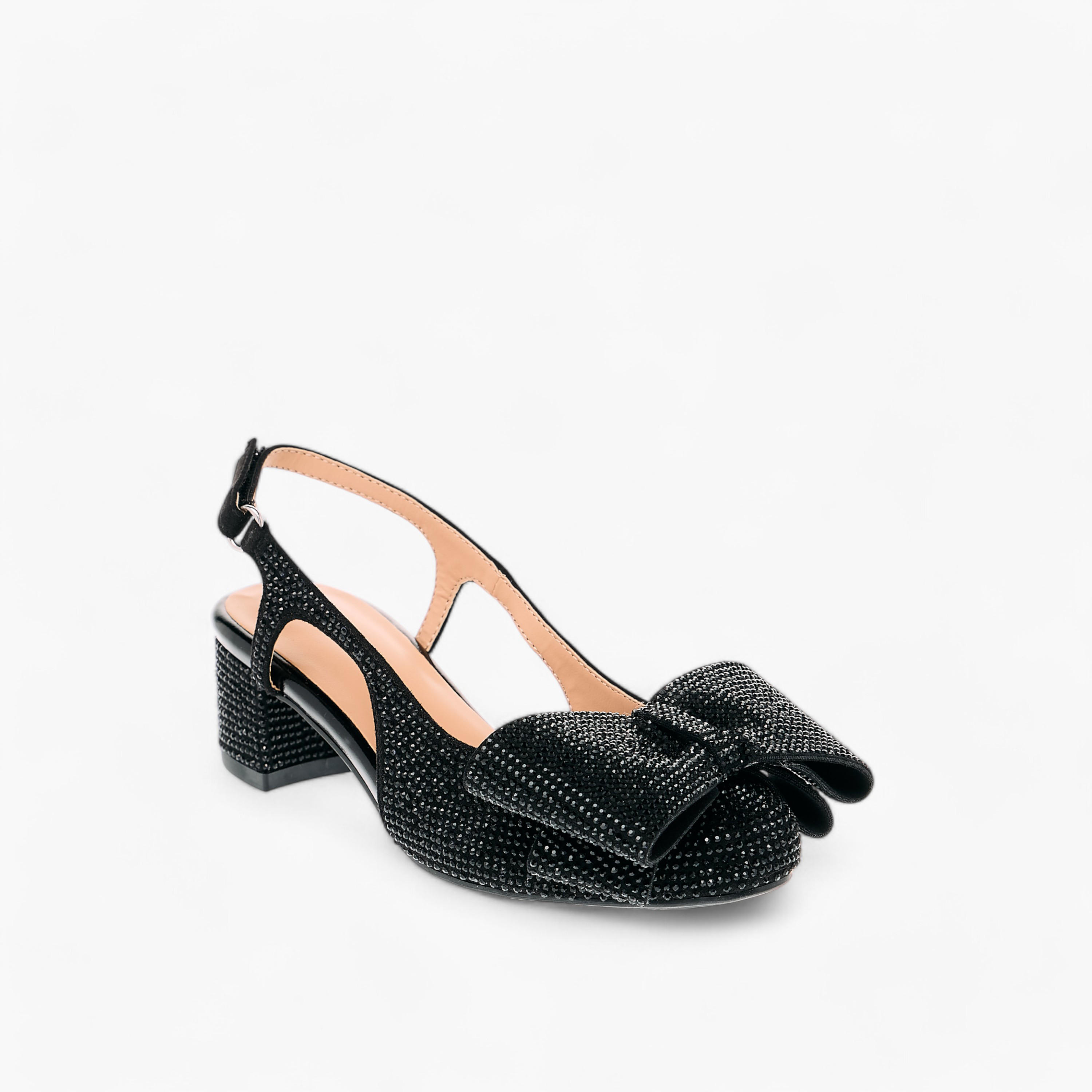 Celeste Girl's Bow Accent Block Heeled Sandals with Hook and Loop Closure-girls-shoes-sandals-image-2