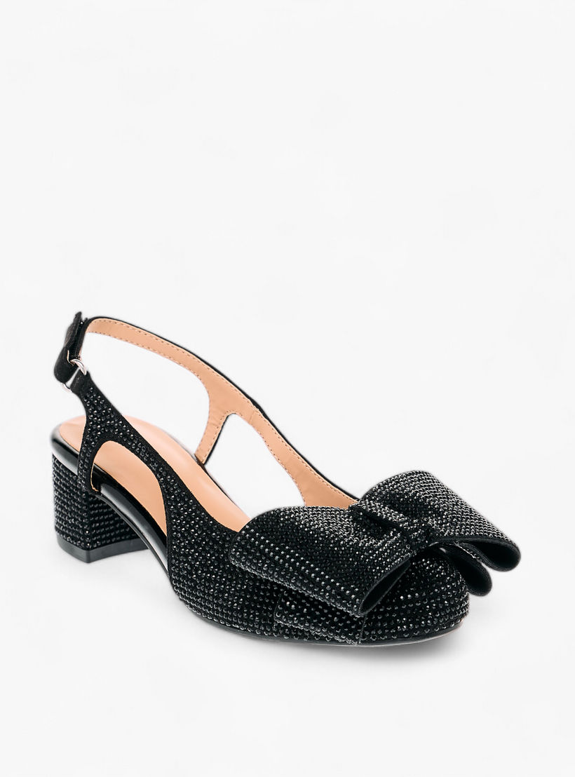 Celeste Girl's Bow Accent Block Heeled Sandals with Hook and Loop Closure-girls-shoes-sandals-image-2