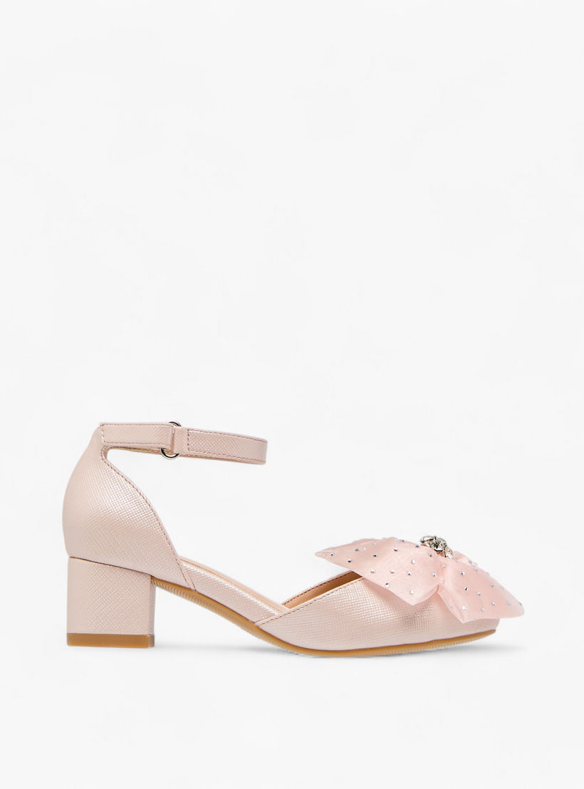 حذاء بزخارف زهرية وكعب سميك وشريط إغلاق لاصق للبنات من سيليست-girls-shoes-sandals-image-3