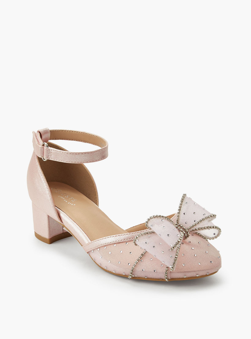حذاء مزين بكعب سميك للبنات من سيليست-girls-shoes-sandals-image-2