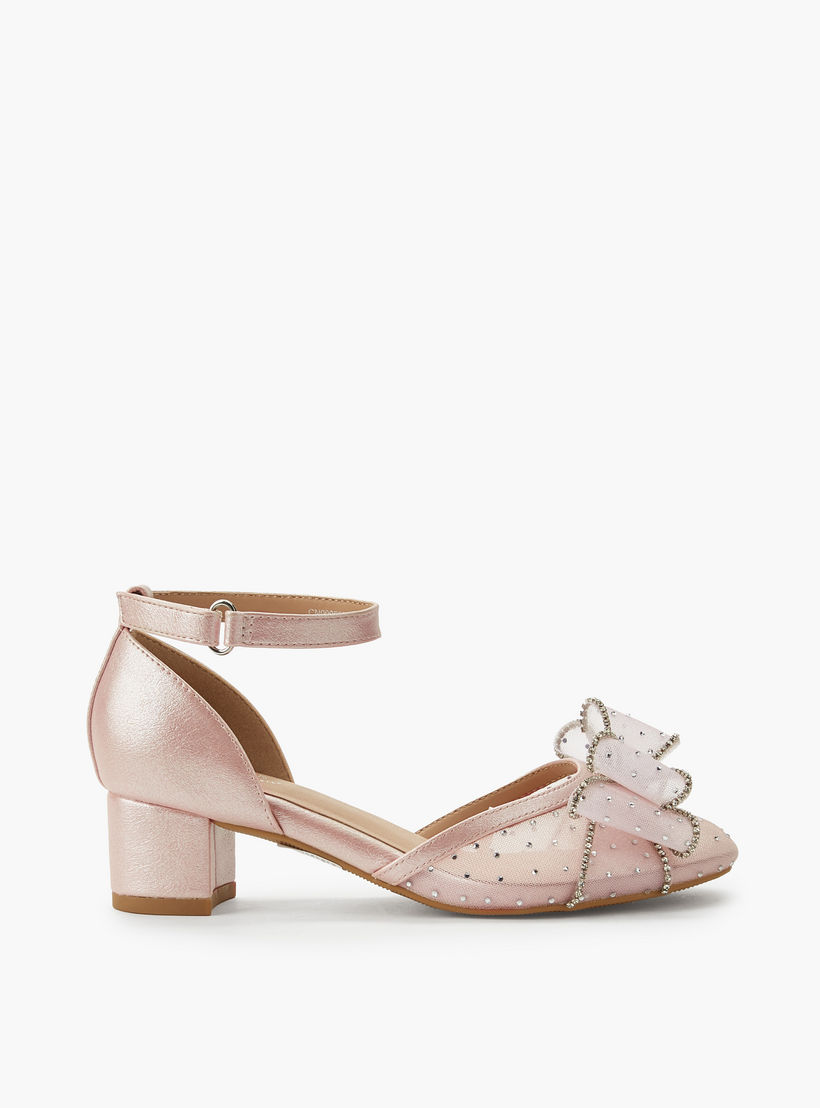 حذاء مزين بكعب سميك للبنات من سيليست-girls-shoes-sandals-image-3