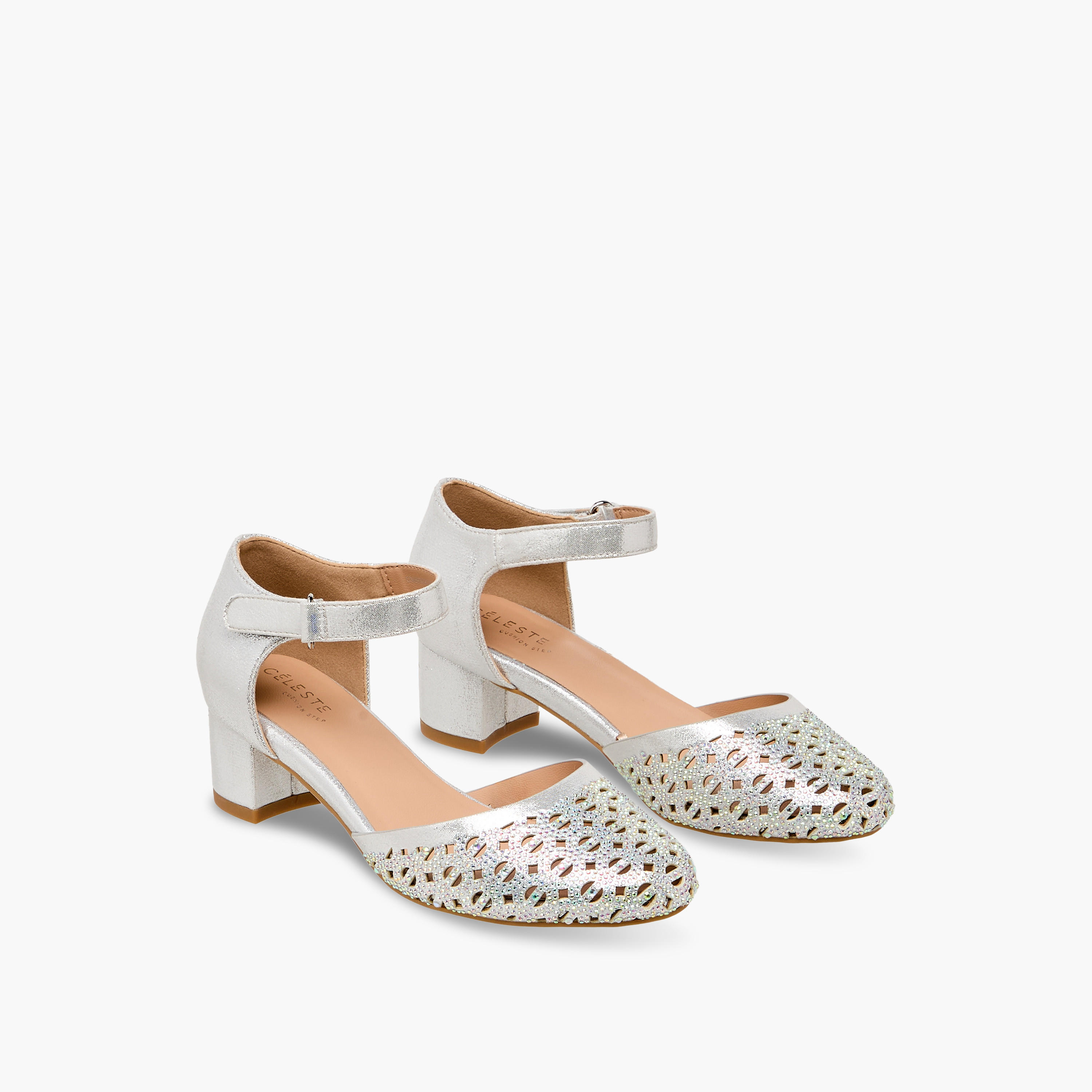 Celeste Girls Embellished Block Heel Sandals-girls-shoes-sandals-image-1