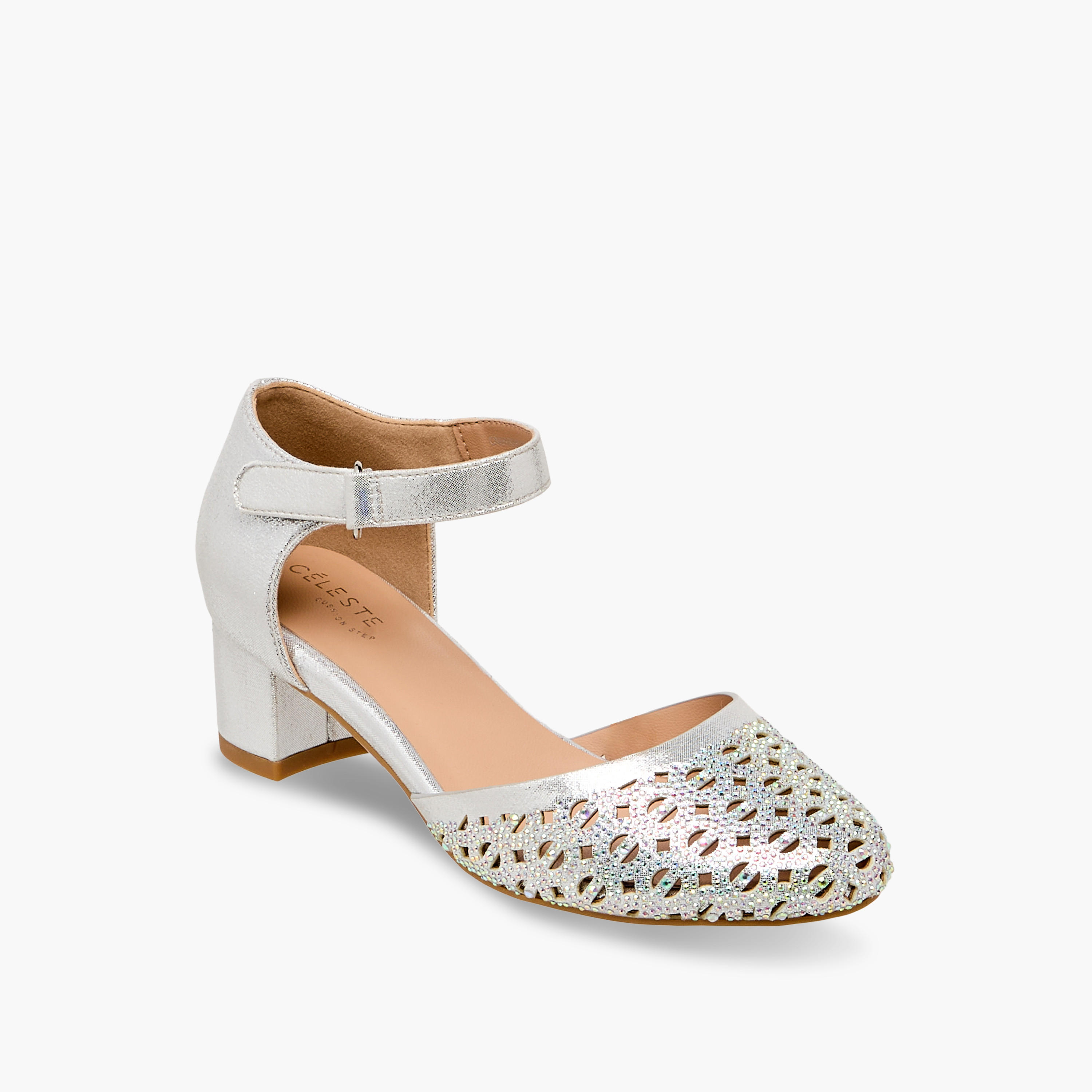 Celeste Girls Embellished Block Heel Sandals-girls-shoes-sandals-image-2